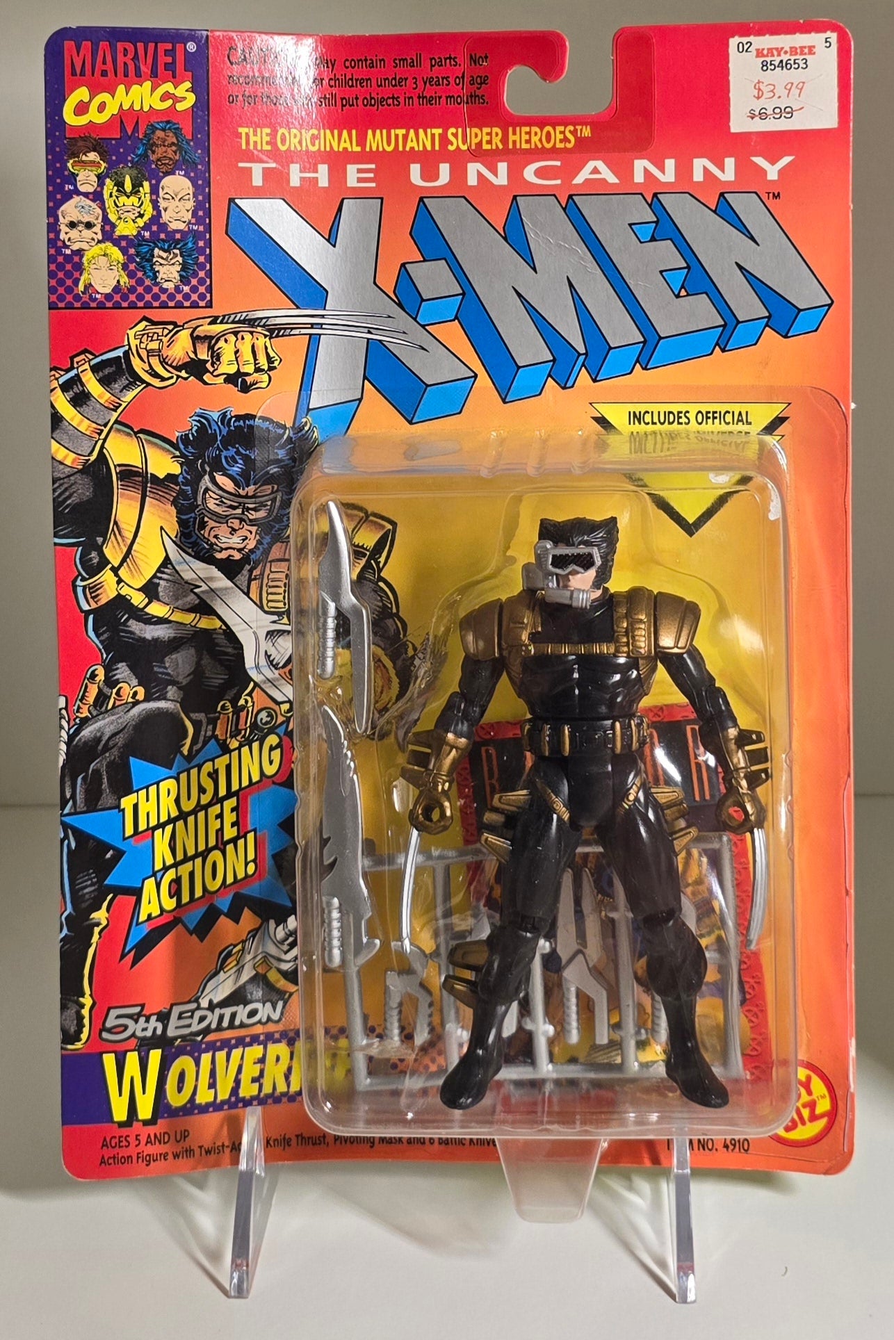 TOY BIZ UNCANNY X-MEN WOLVERINE 5TH EDITION ACTION FIGURE 1993 [PH03] X-Men Toy Biz   