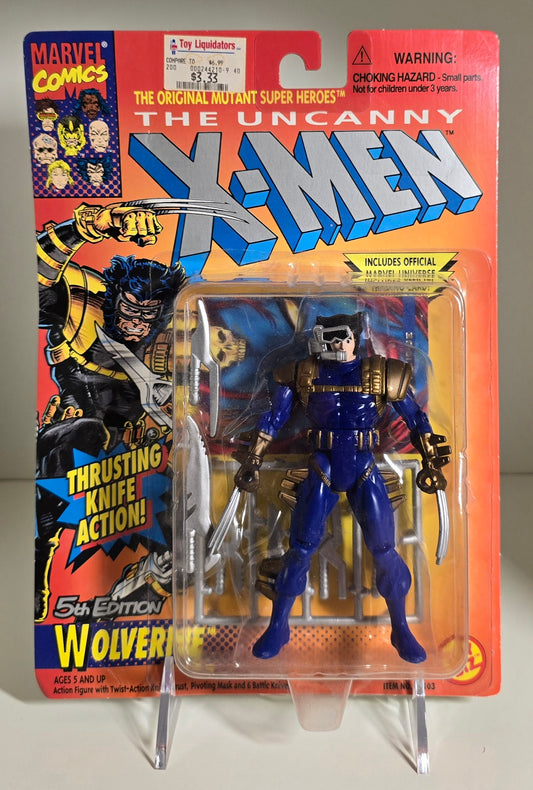 TOY BIZ UNCANNY X-MEN WOLVERINE BLUE 5TH EDITION ACTION FIGURE 1993 [PH04]