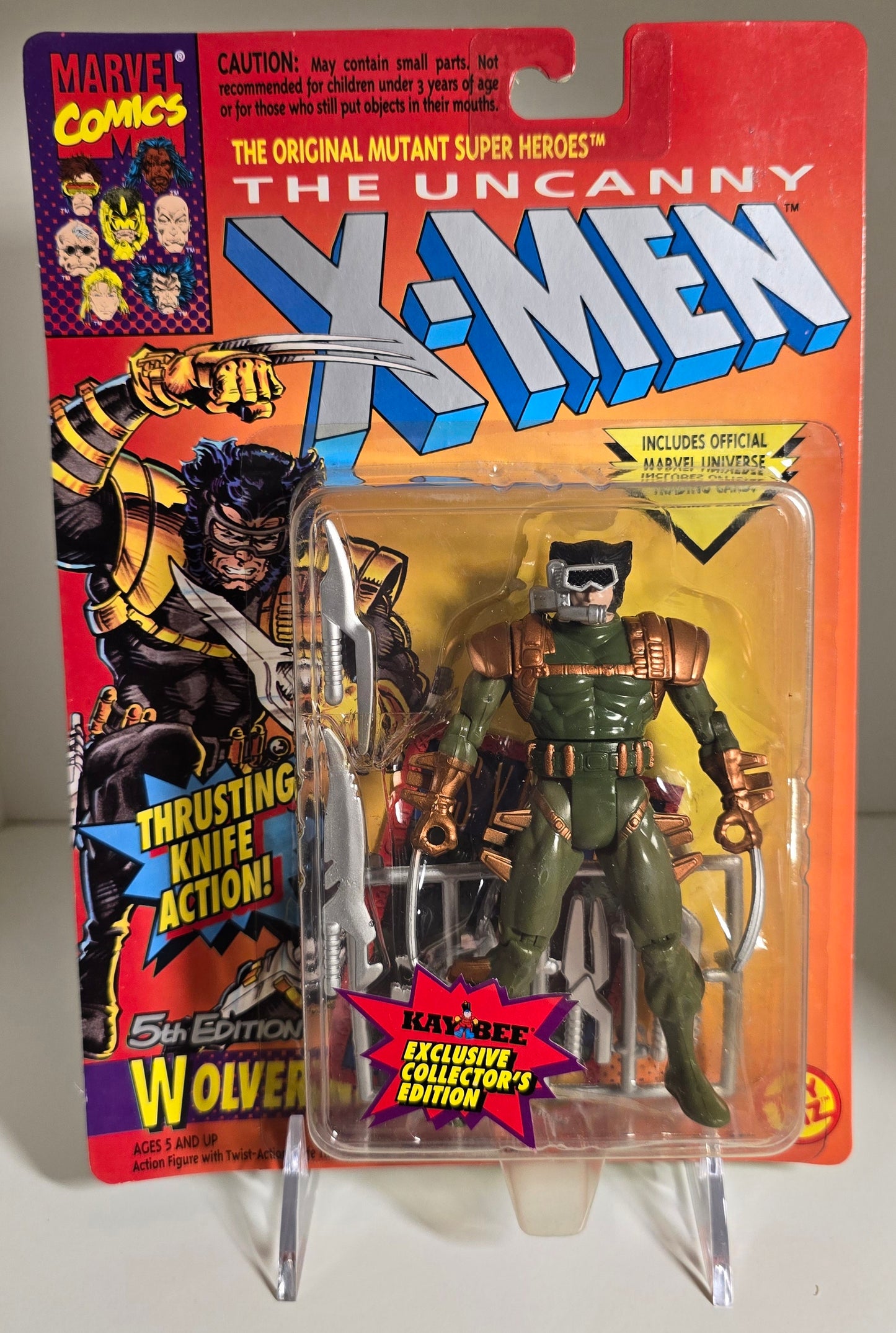 TOY BIZ UNCANNY X-MEN WOLVERINE KAYBEE EXCLUSIVE GREEN 5TH EDITION ACTION FIGURE 1993 [PH06] X-Men Toy Biz   