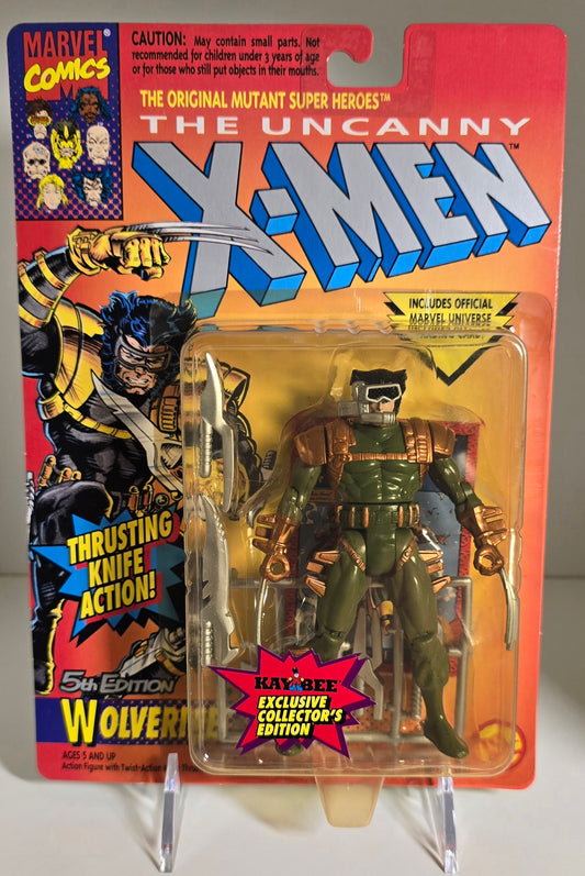 TOY BIZ UNCANNY X-MEN WOLVERINE KAYBEE EXCLUSIVE GREEN 5TH EDITION ACTION FIGURE 1993 [PH07]