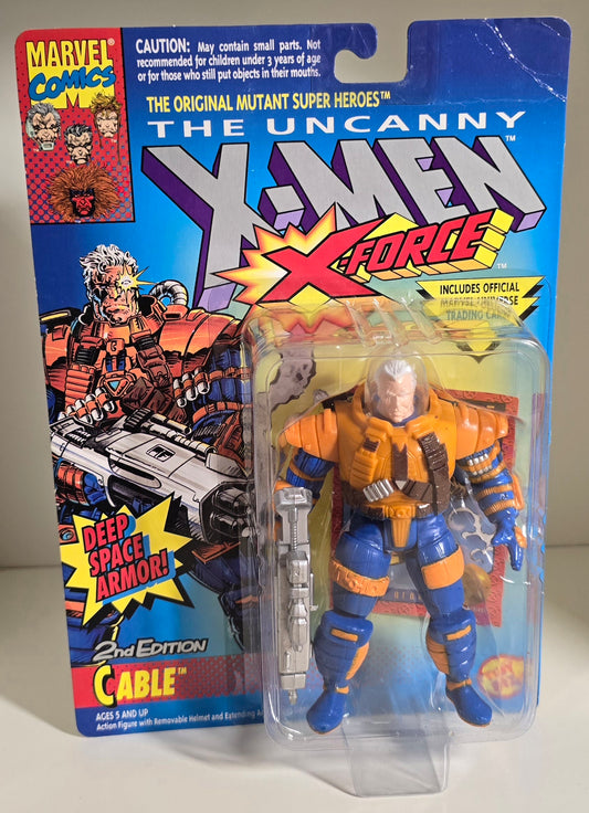 TOY BIZ UNCANNY X-MEN CABLE 2ND EDITION ACTION FIGURE 1993 [PH04] X-Men Toy Biz   