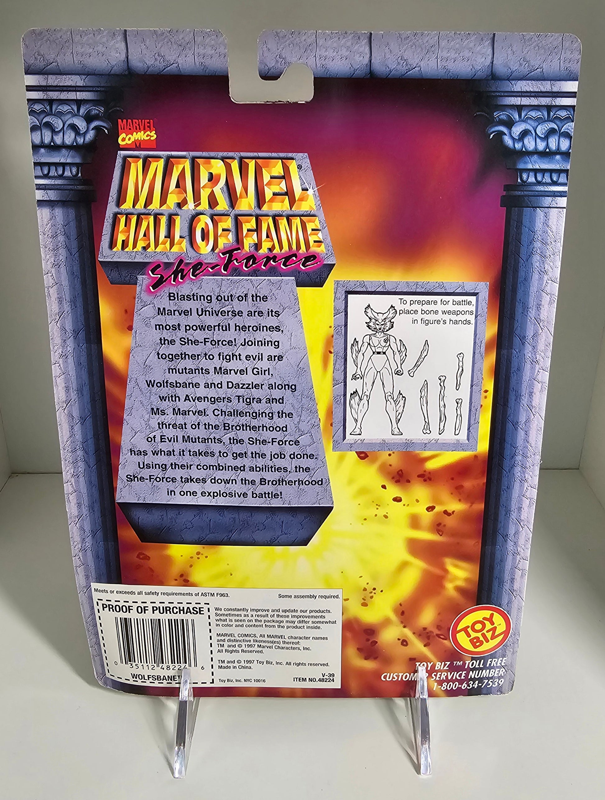 TOY BIZ MARVEL HALL OF FAME SHE-FORCE WOLFSBANE ACTION FIGURE [PH01] X-Men Toy Biz   