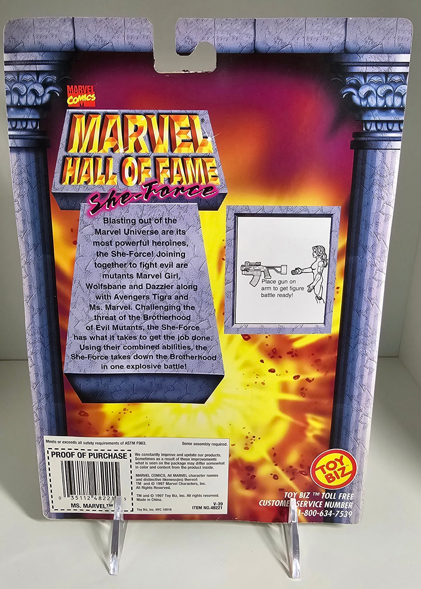 TOY BIZ MARVEL HALL OF FAME SHE-FORCE MS MARVEL ACTION FIGURE [PH01] X-Men Toy Biz   