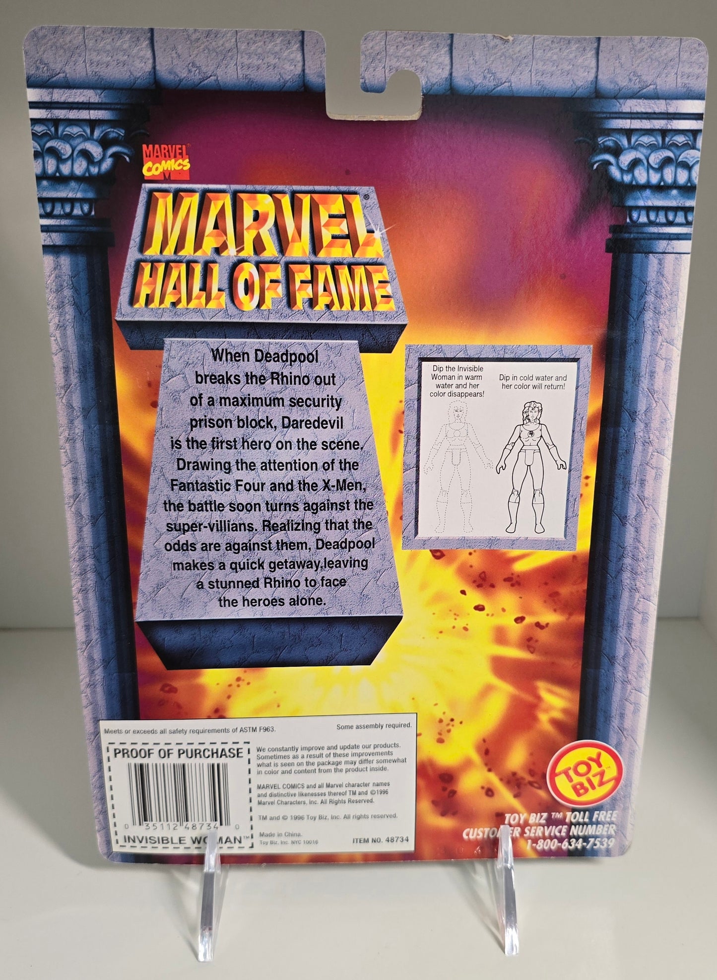 TOY BIZ MARVEL HALL OF FAME INVISIBLE WOMAN ACTION FIGURE [PH01] X-Men Toy Biz   