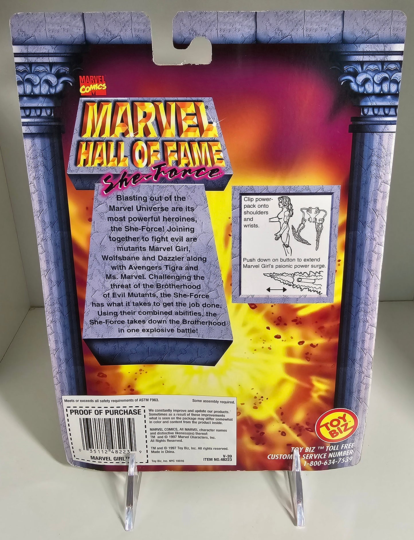 TOY BIZ MARVEL HALL OF FAME SHE-FORCE MARVEL GIRL ACTION FIGURE [PH01] X-Men Toy Biz   