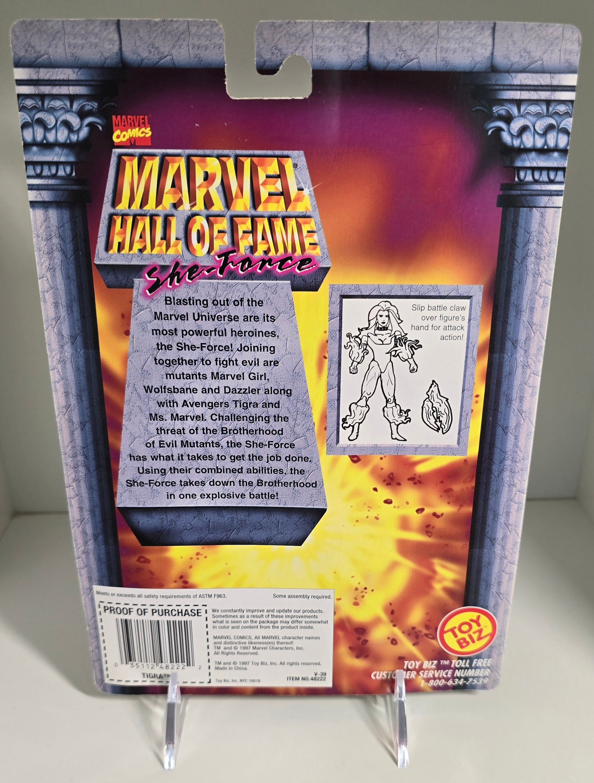 TOY BIZ MARVEL HALL OF FAME SHE-FORCE TIGRA ACTION FIGURE [PH01] X-Men Toy Biz   