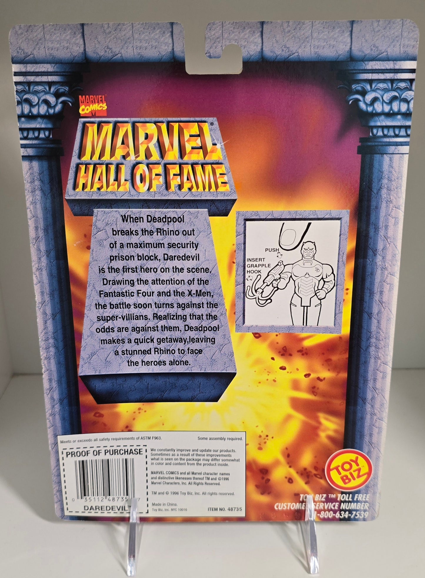 TOY BIZ MARVEL HALL OF FAME DAREDEVIL ACTION FIGURE [PH01] X-Men Toy Biz   