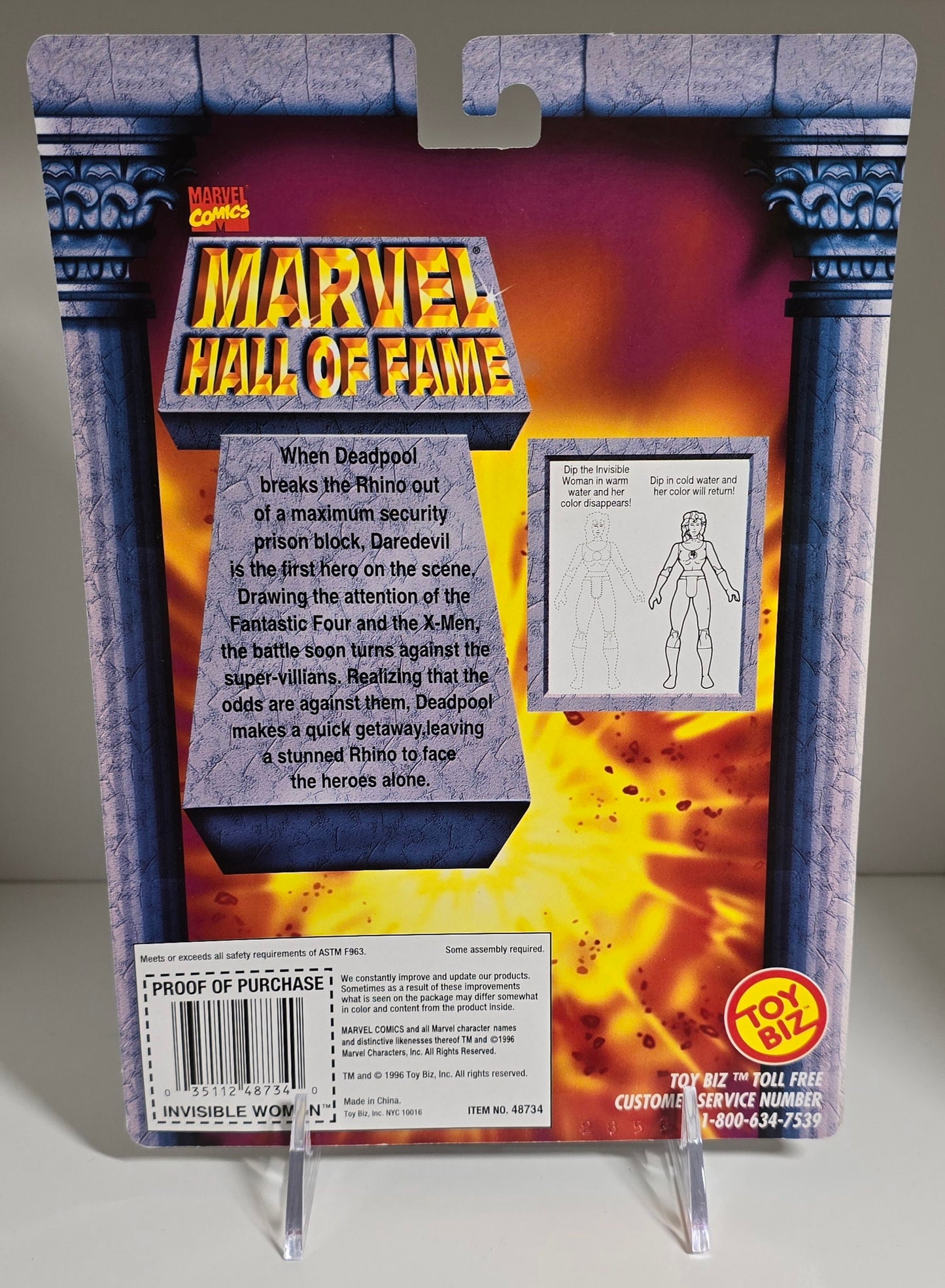 TOY BIZ MARVEL HALL OF FAME INVISIBLE WOMAN ACTION FIGURE [PH03] X-Men Toy Biz   