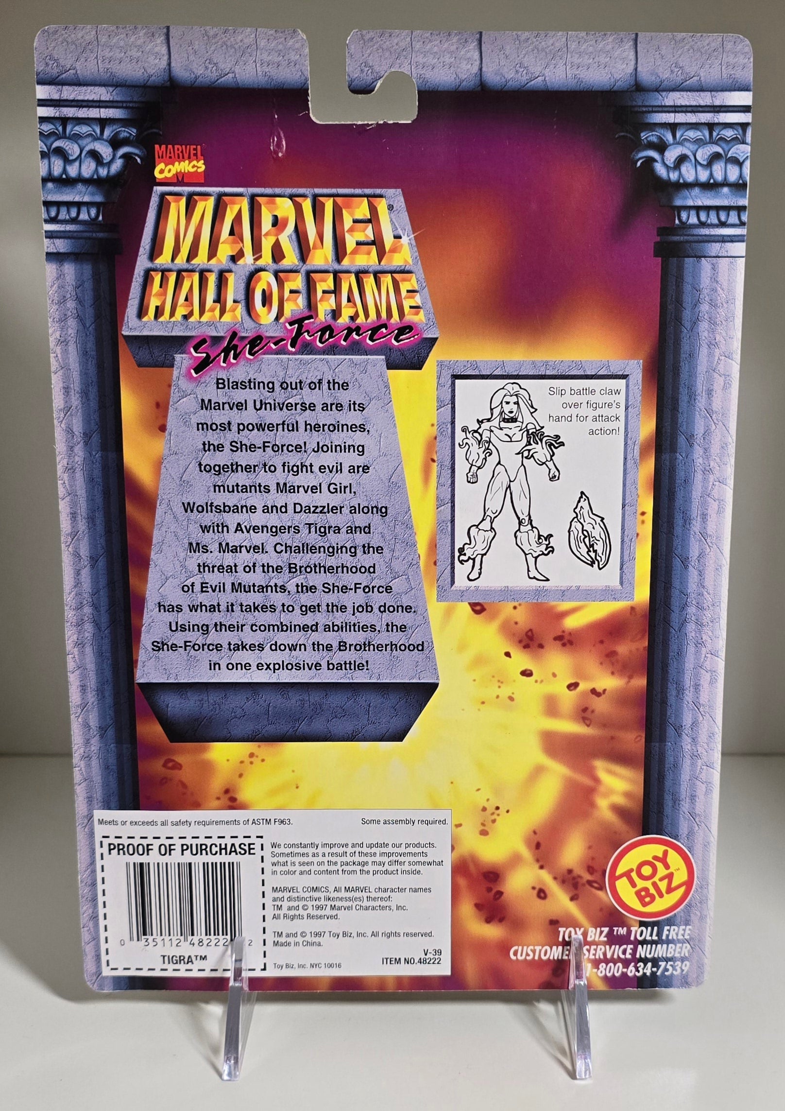 TOY BIZ MARVEL HALL OF FAME SHE-FORCE TIGRA ACTION FIGURE [PH02] X-Men Toy Biz   