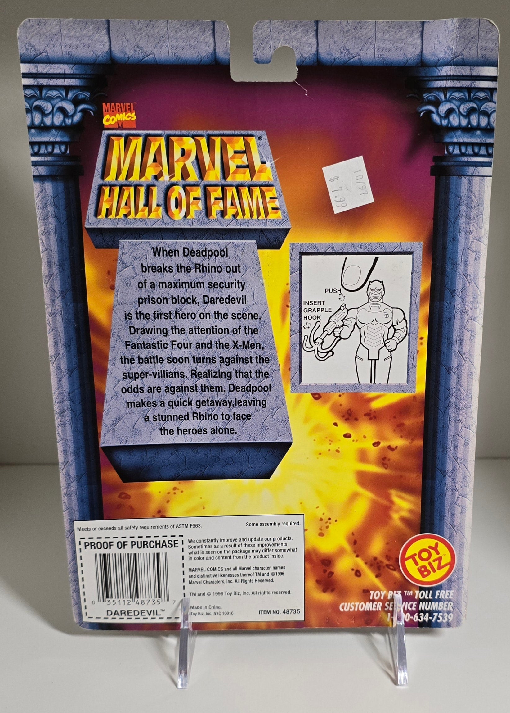 TOY BIZ MARVEL HALL OF FAME DAREDEVIL ACTION FIGURE [PH04] X-Men Toy Biz   