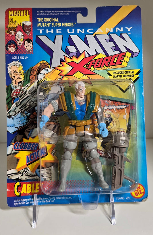 TOY BIZ UNCANNY CABLE CLOBBER ACTION FIGURE 1992