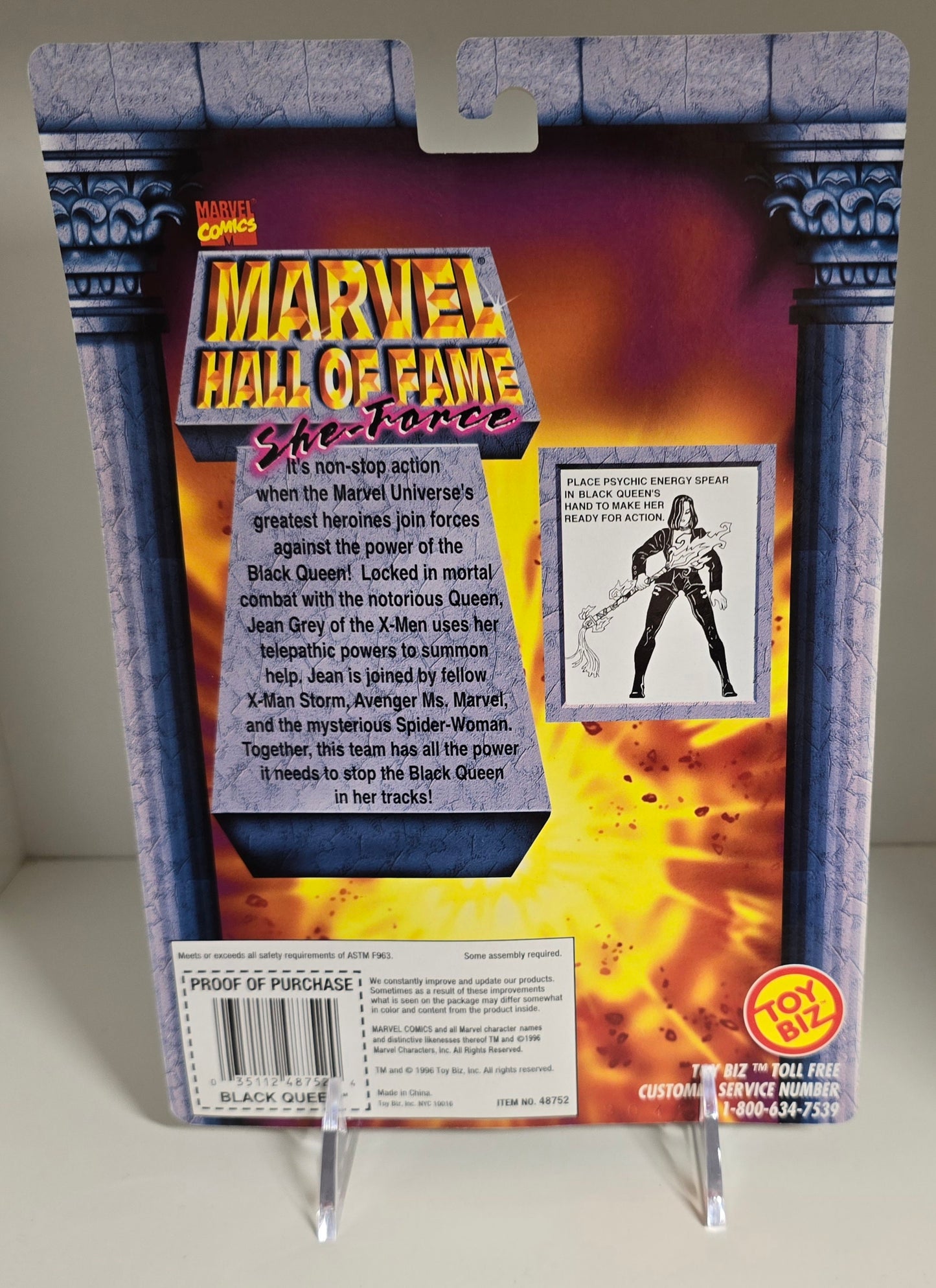 TOY BIZ MARVEL HALL OF FAME SHE-FORCE BLACK QUEEN ACTION FIGURE [PH01] X-Men Toy Biz   