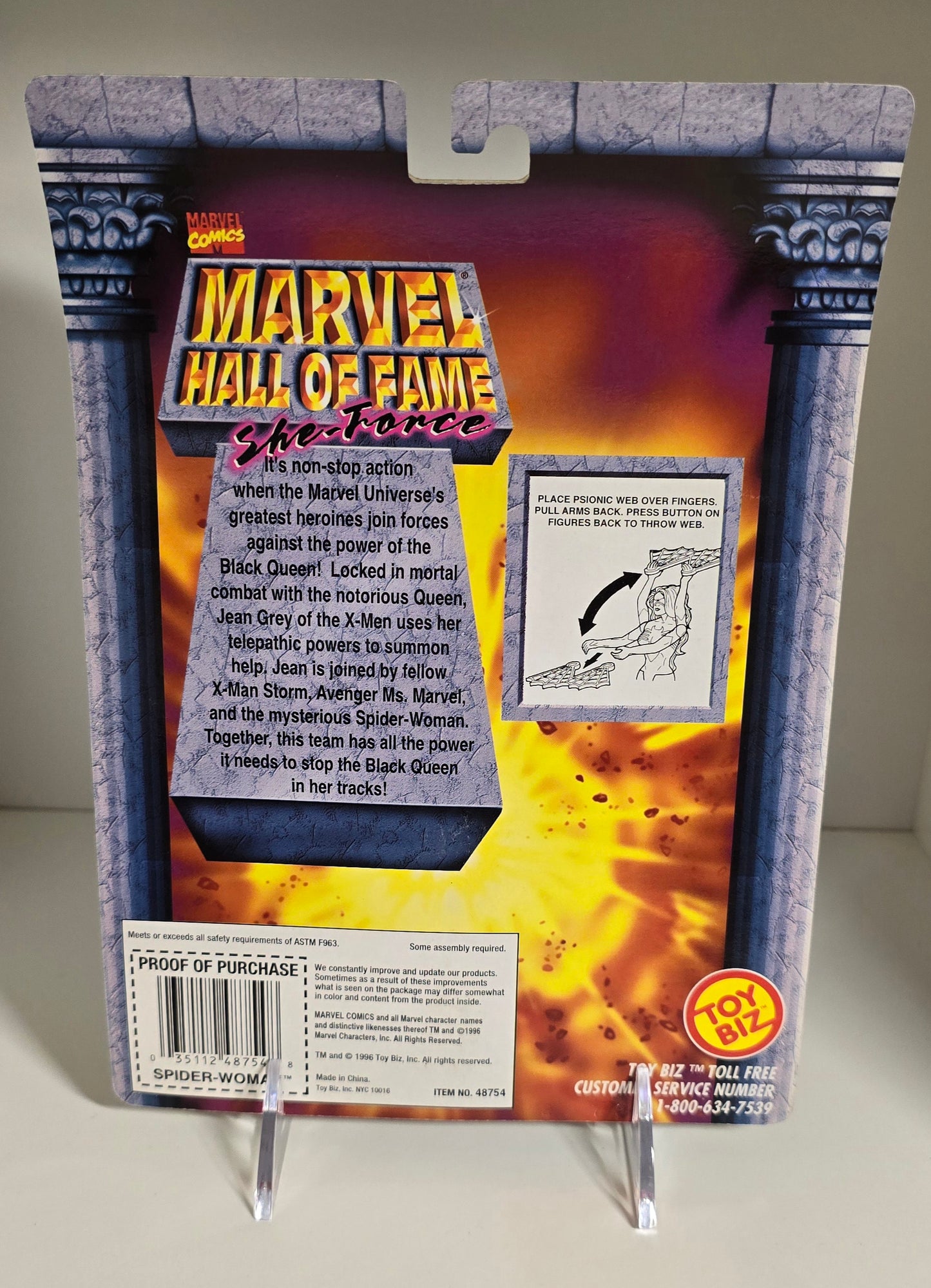 TOY BIZ MARVEL HALL OF FAME SHE-FORCE SPIDER-WOMAN ACTION FIGURE [PH01] X-Men Toy Biz   