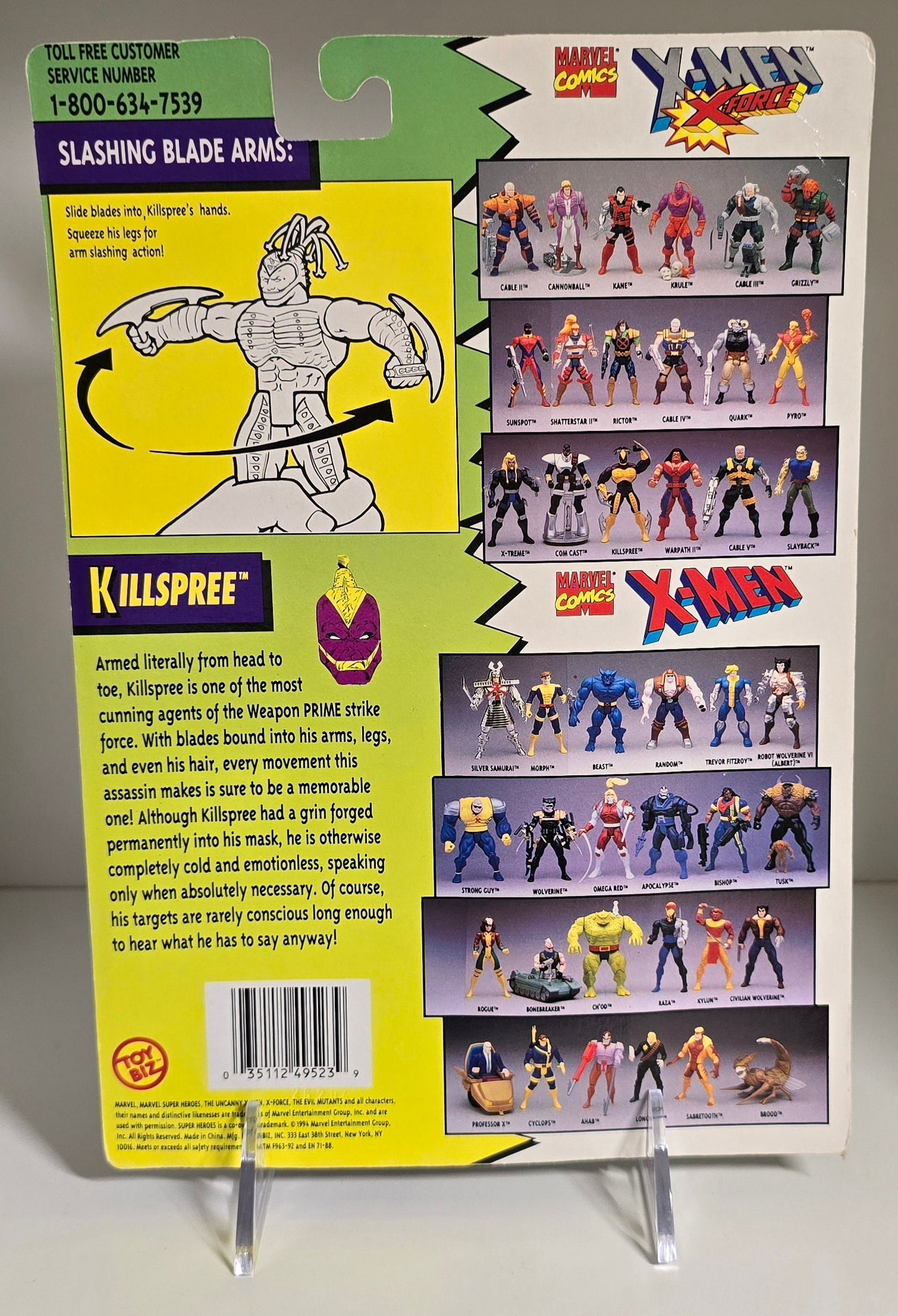 TOY BIZ X-MEN X-FORCE KILLSPREE [PH02] X-Men Toy Biz   