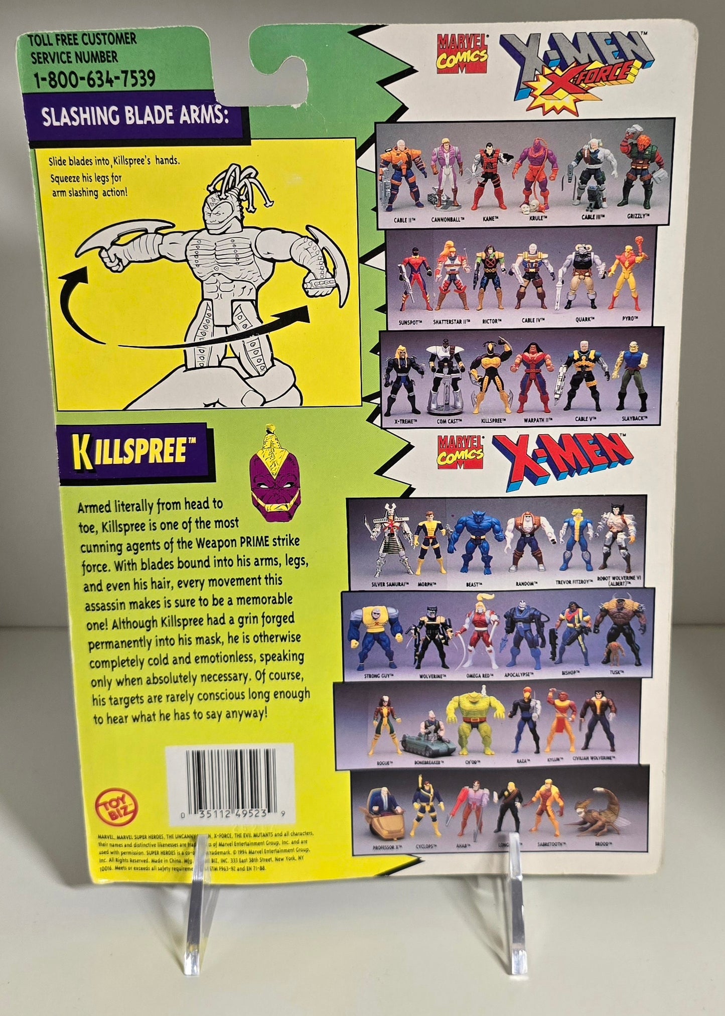 TOY BIZ X-MEN X-FORCE KILLSPREE [PH03] X-Men Toy Biz   