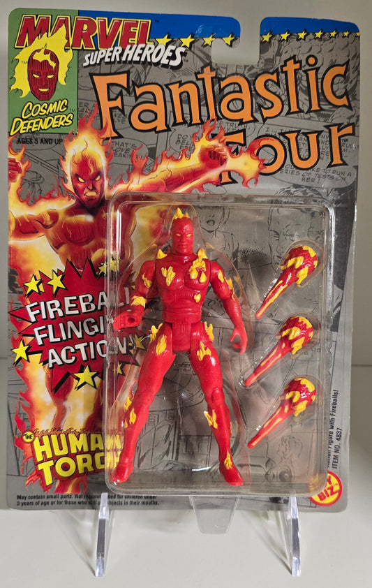 TOY BIZ MARVEL SUPER HEROES HUMAN TORCH FIREBALL FLING ACTION [PH05] X-Men Toy Biz   
