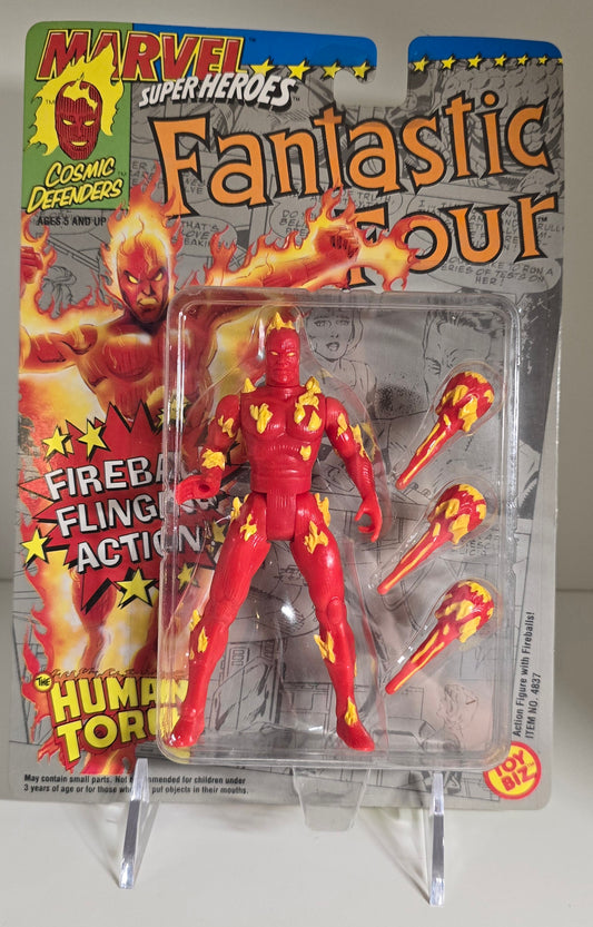 TOY BIZ MARVEL SUPER HEROES HUMAN TORCH FIREBALL FLING ACTION [PH06] X-Men Toy Biz   