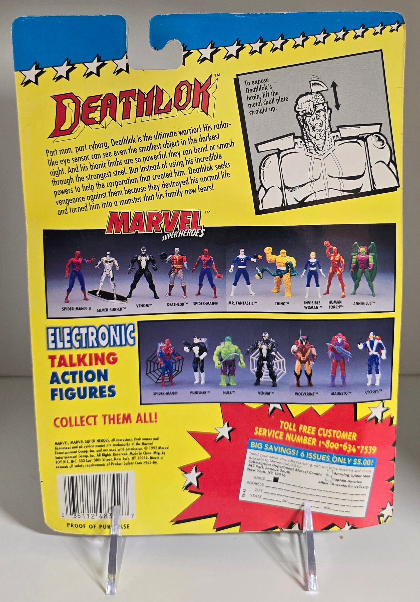 TOY BIZ MARVEL SUPER HEROES DEATHLOK HIDDEN CYBER STRENGTH [PH04] X-Men Toy Biz   