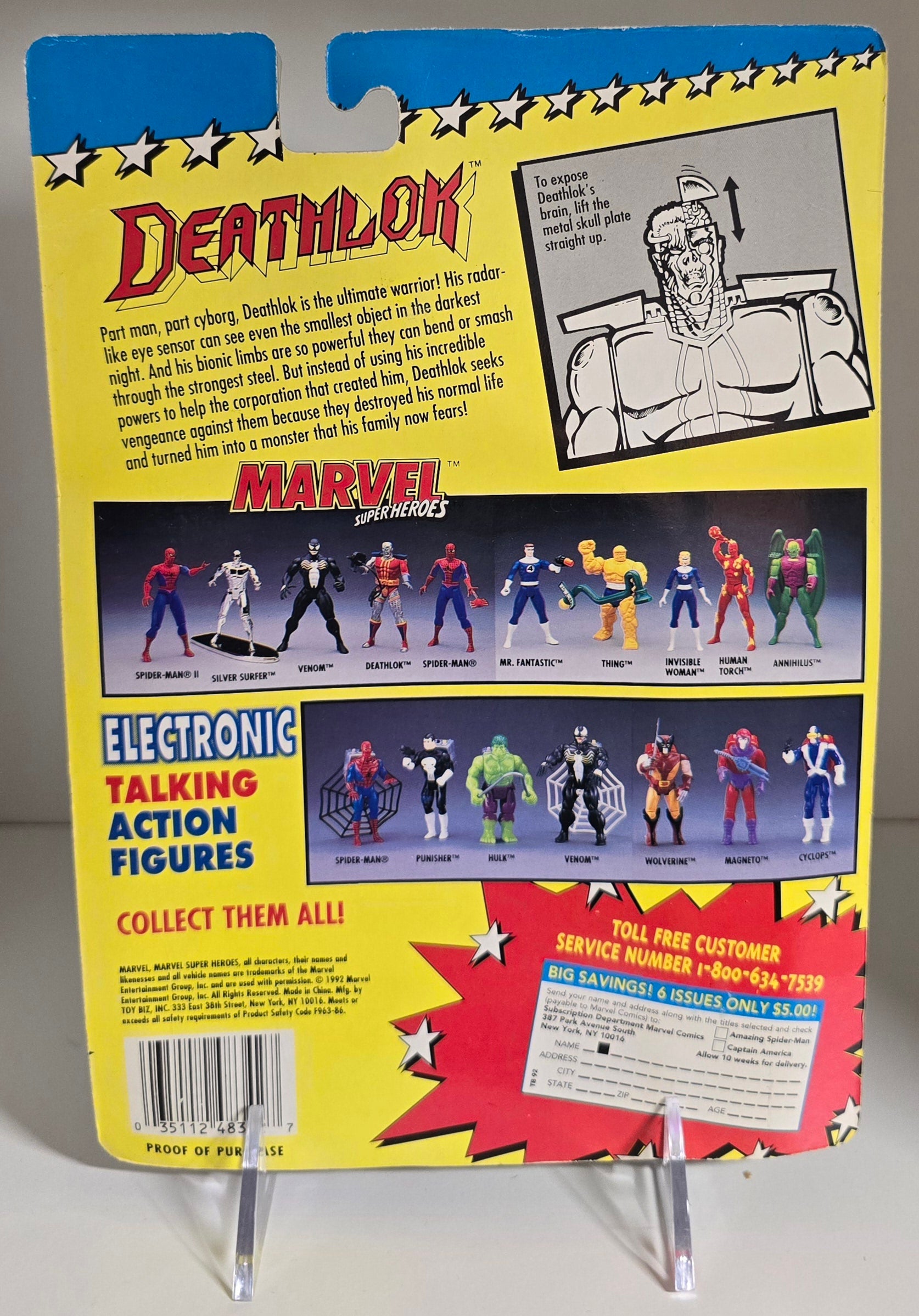 TOY BIZ MARVEL SUPER HEROES DEATHLOK HIDDEN CYBER STRENGTH [PH04] X-Men Toy Biz   