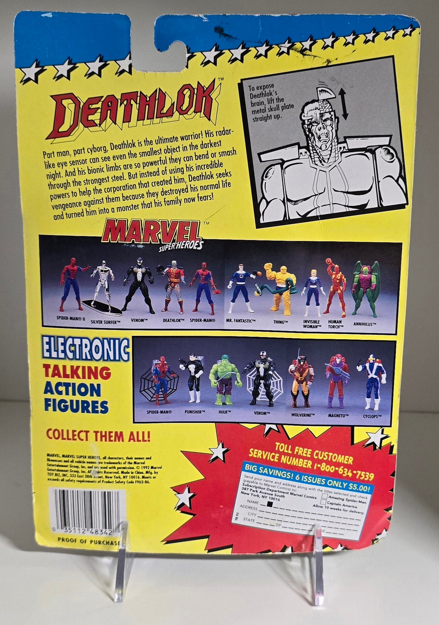 TOY BIZ MARVEL SUPER HEROES DEATHLOK HIDDEN CYBER STRENGTH [PH05] X-Men Toy Biz   