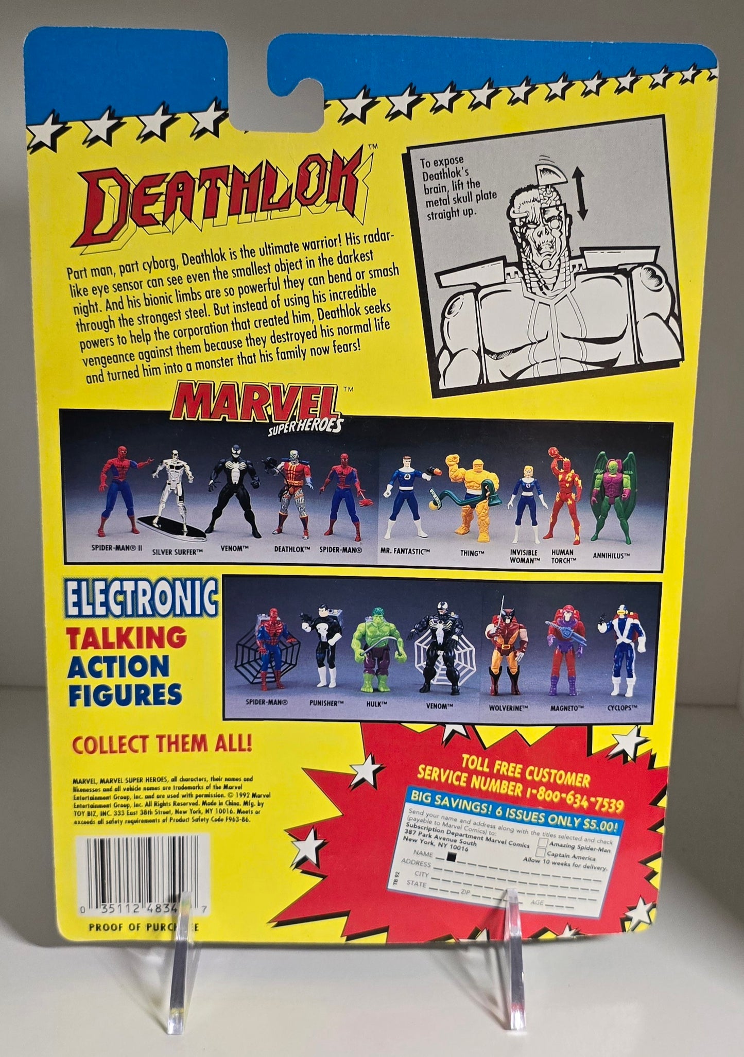 TOY BIZ MARVEL SUPER HEROES DEATHLOK HIDDEN CYBER STRENGTH [PH06] X-Men Toy Biz   