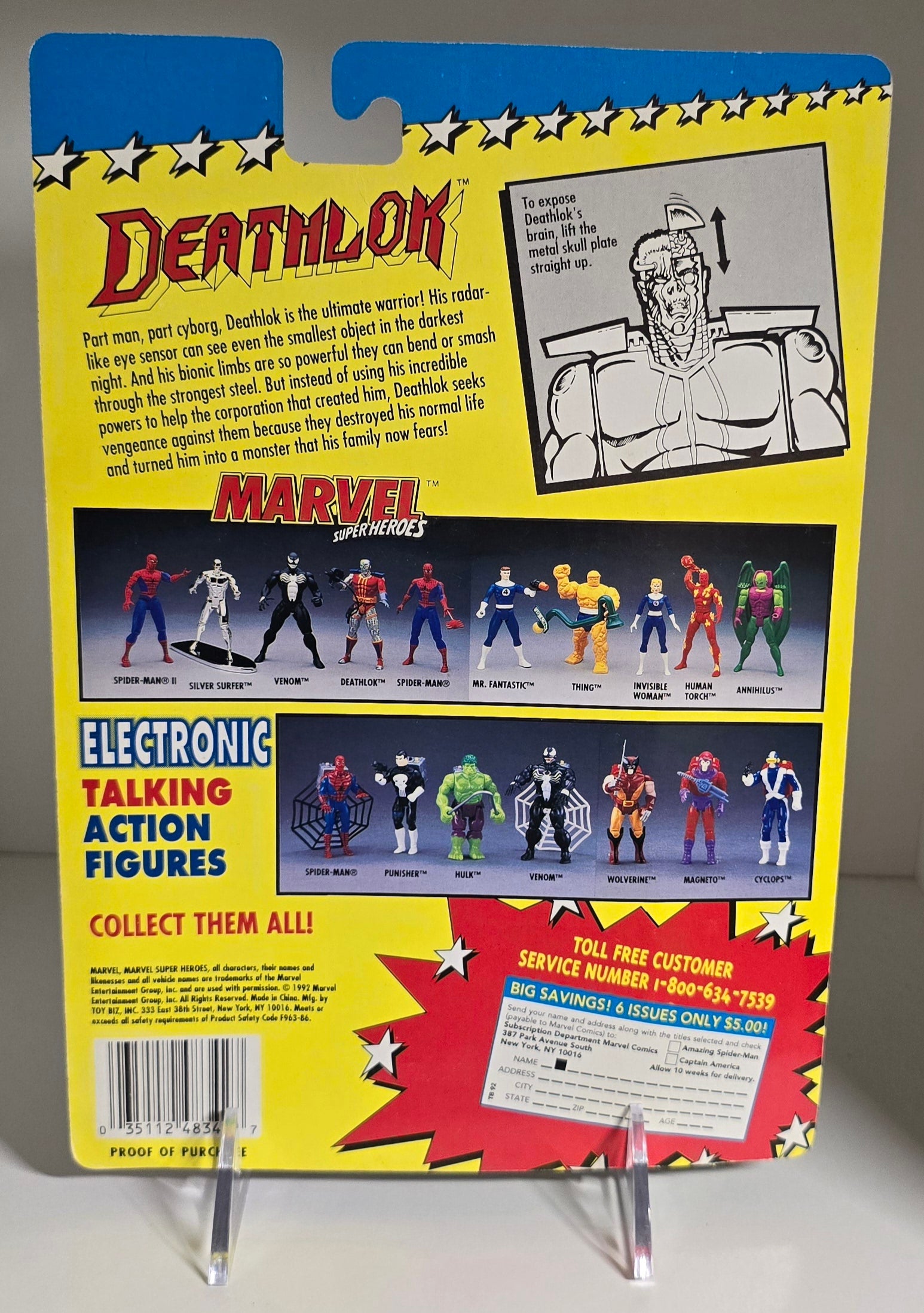 TOY BIZ MARVEL SUPER HEROES DEATHLOK HIDDEN CYBER STRENGTH [PH06] X-Men Toy Biz   