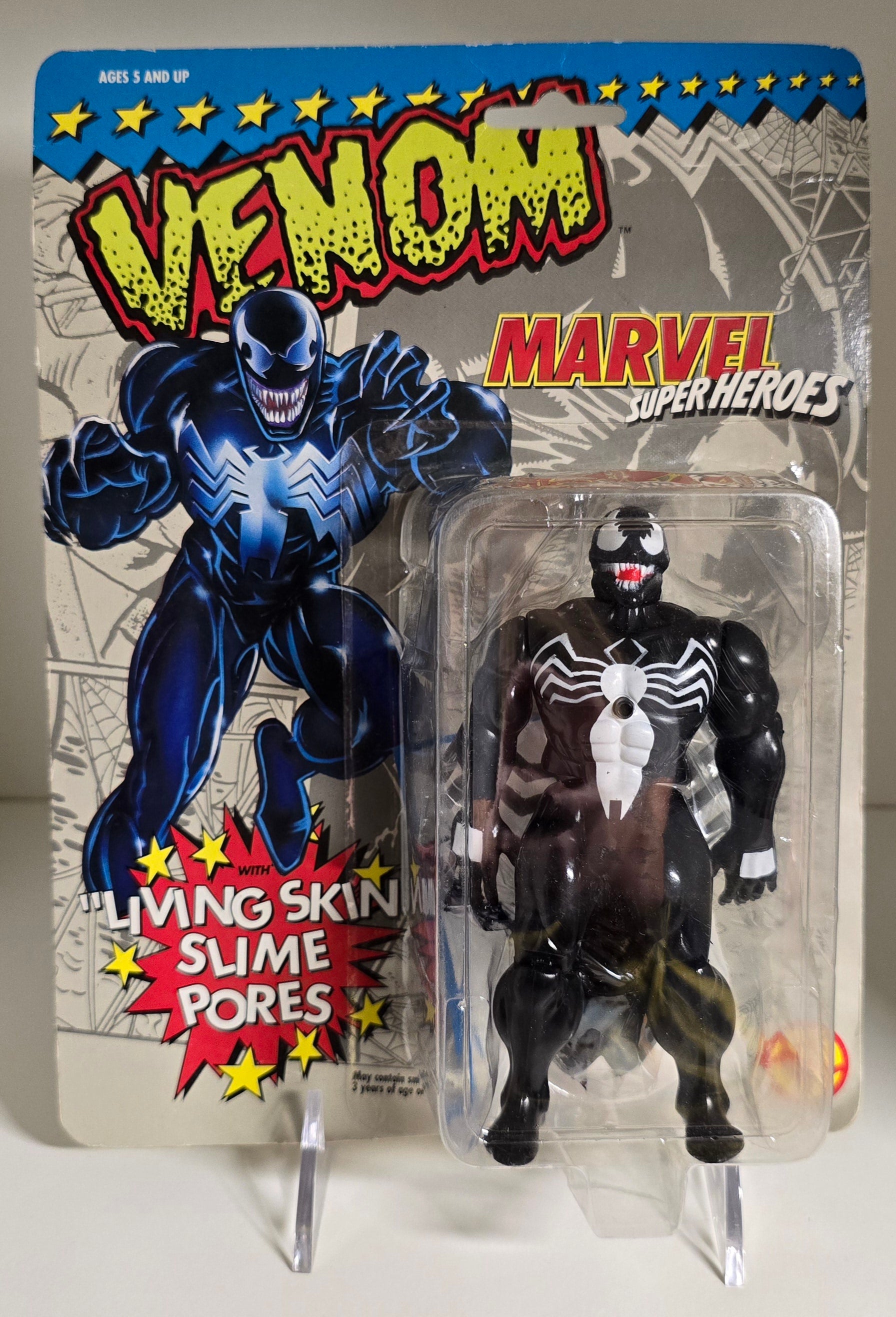 TOY BIZ MARVEL SUPER HEROES VENOM LIVING SKIN SLIME PORES [PH01] X-Men Toy Biz   