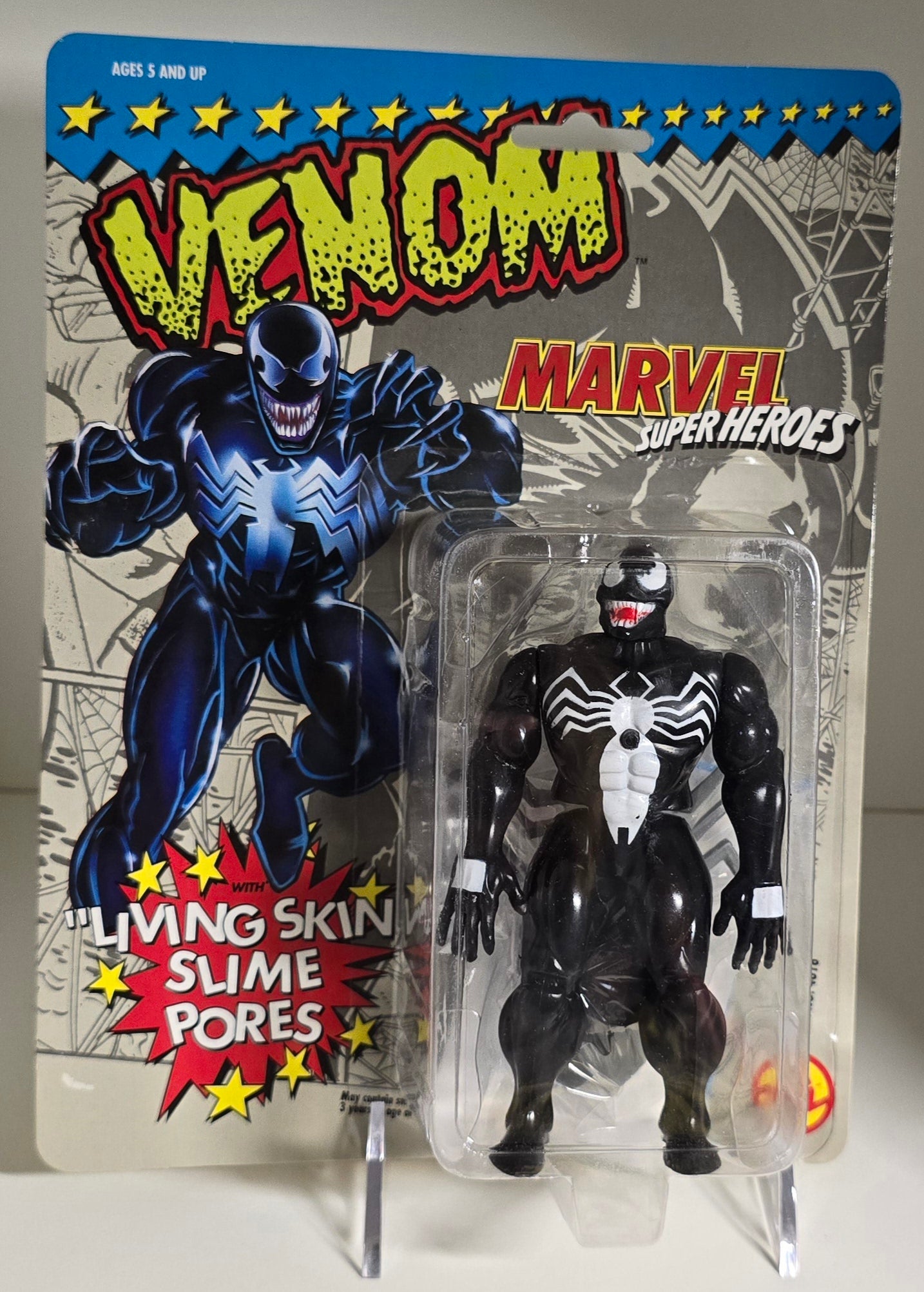 TOY BIZ MARVEL SUPER HEROES VENOM LIVING SKIN SLIME PORES [PH03] X-Men Toy Biz   