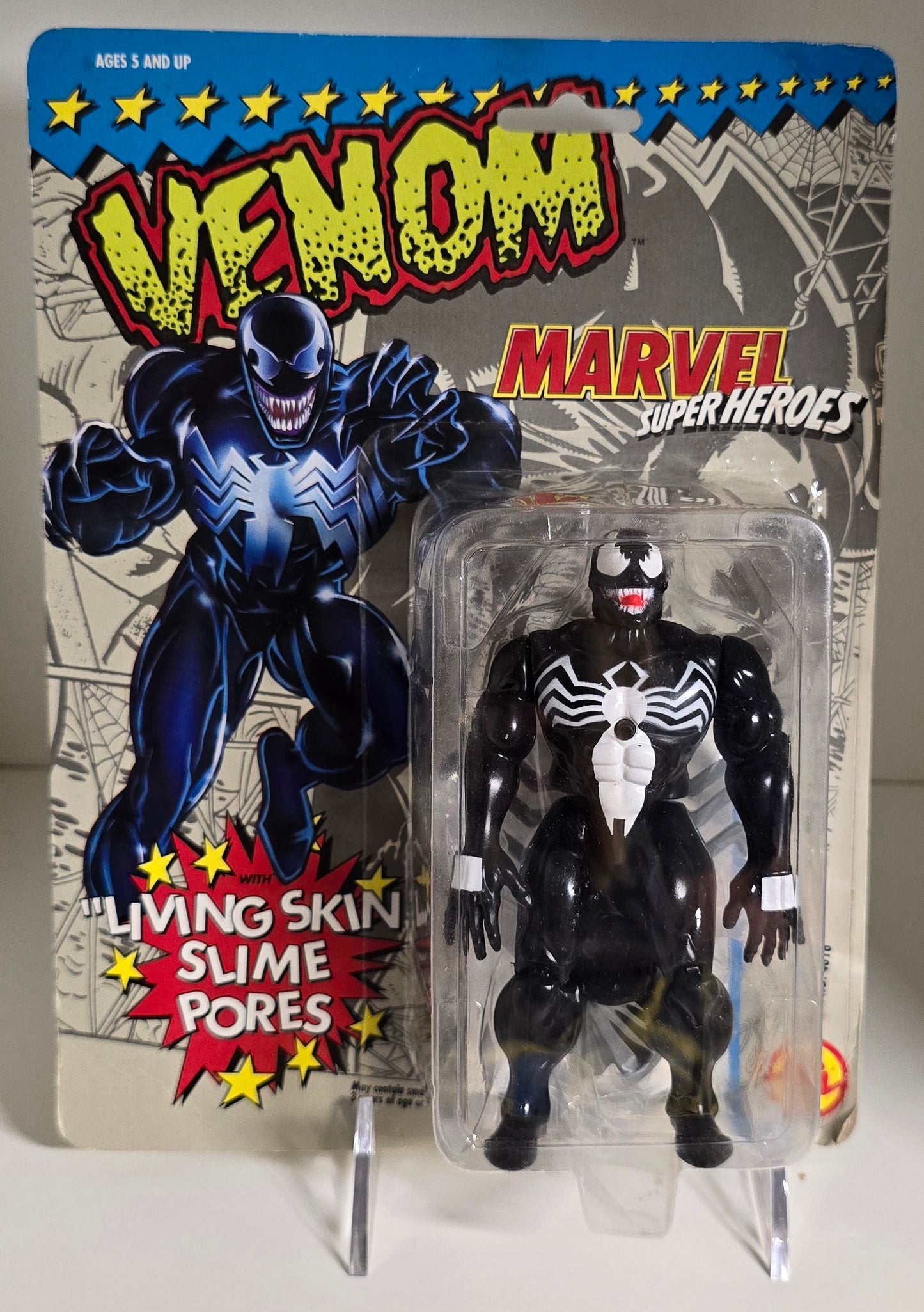 TOY BIZ MARVEL SUPER HEROES VENOM LIVING SKIN SLIME PORES [PH04] X-Men Toy Biz   