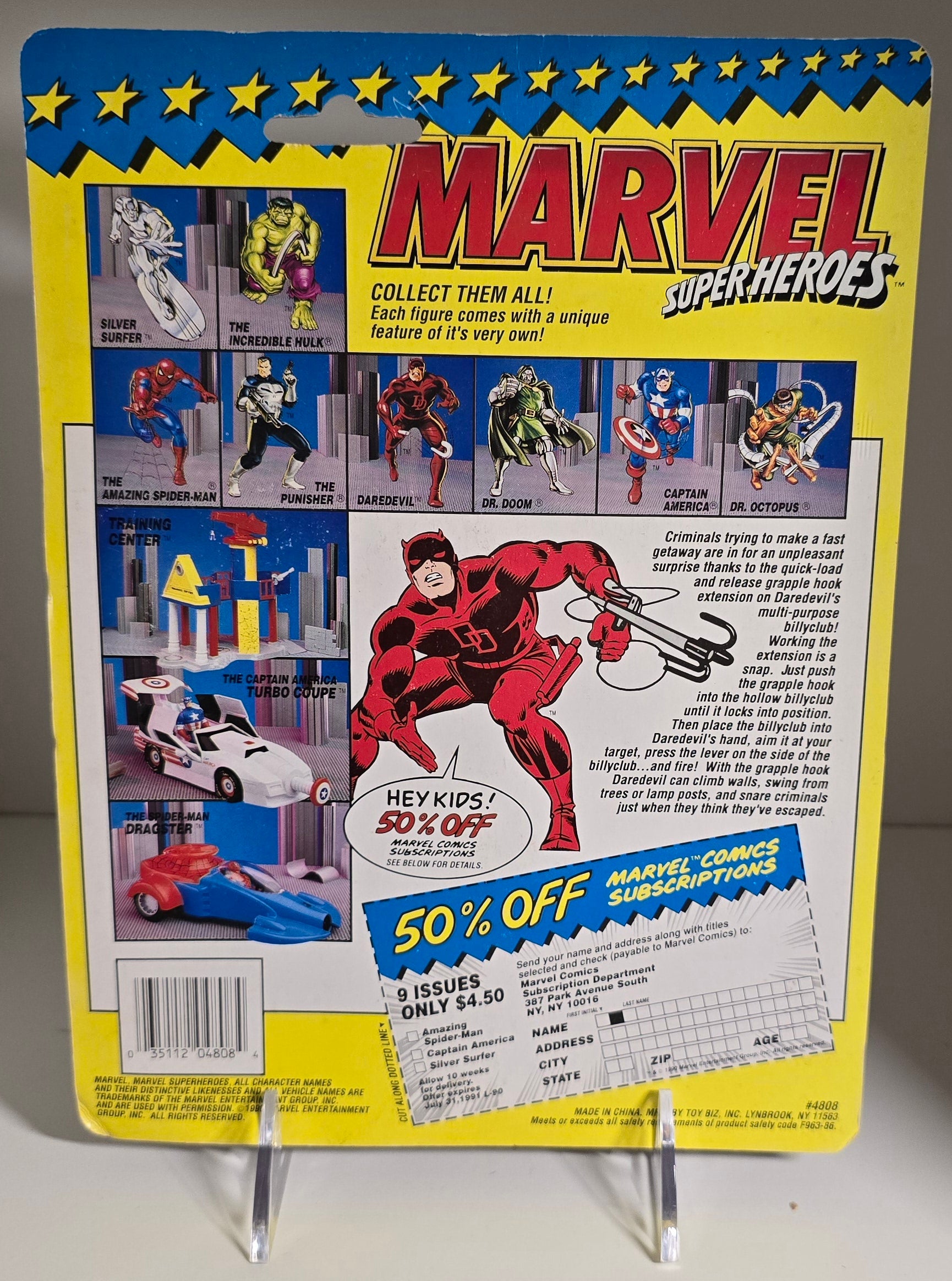 TOY BIZ MARVEL SUPER HEROES DAREDEVIL EXTENDING BILLY CLUB