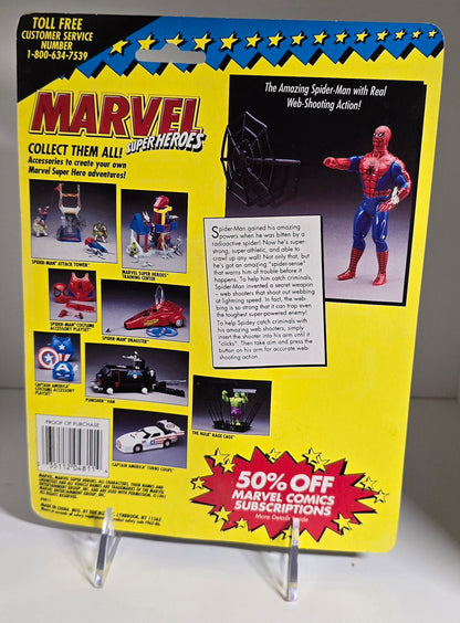 TOY BIZ MARVEL SUPER HEROES AMAZING SPIDER-MAN REAL WEB-SHOOTING ACTION X-Men Toy Biz   