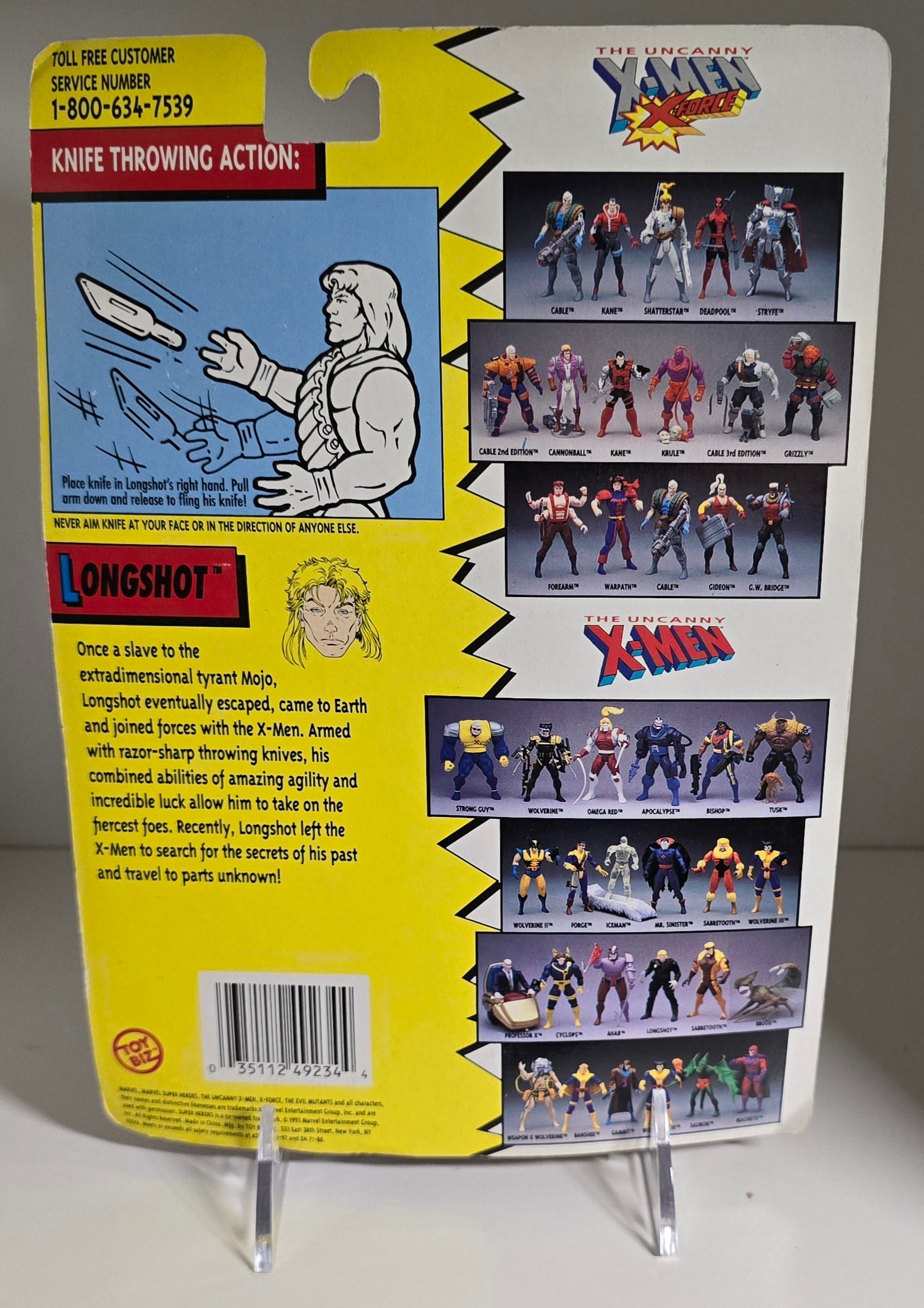 TOY BIZ UNCANNY X-MEN LONGSHOT ACTION FIGURE [PH04] X-Men Toy Biz   