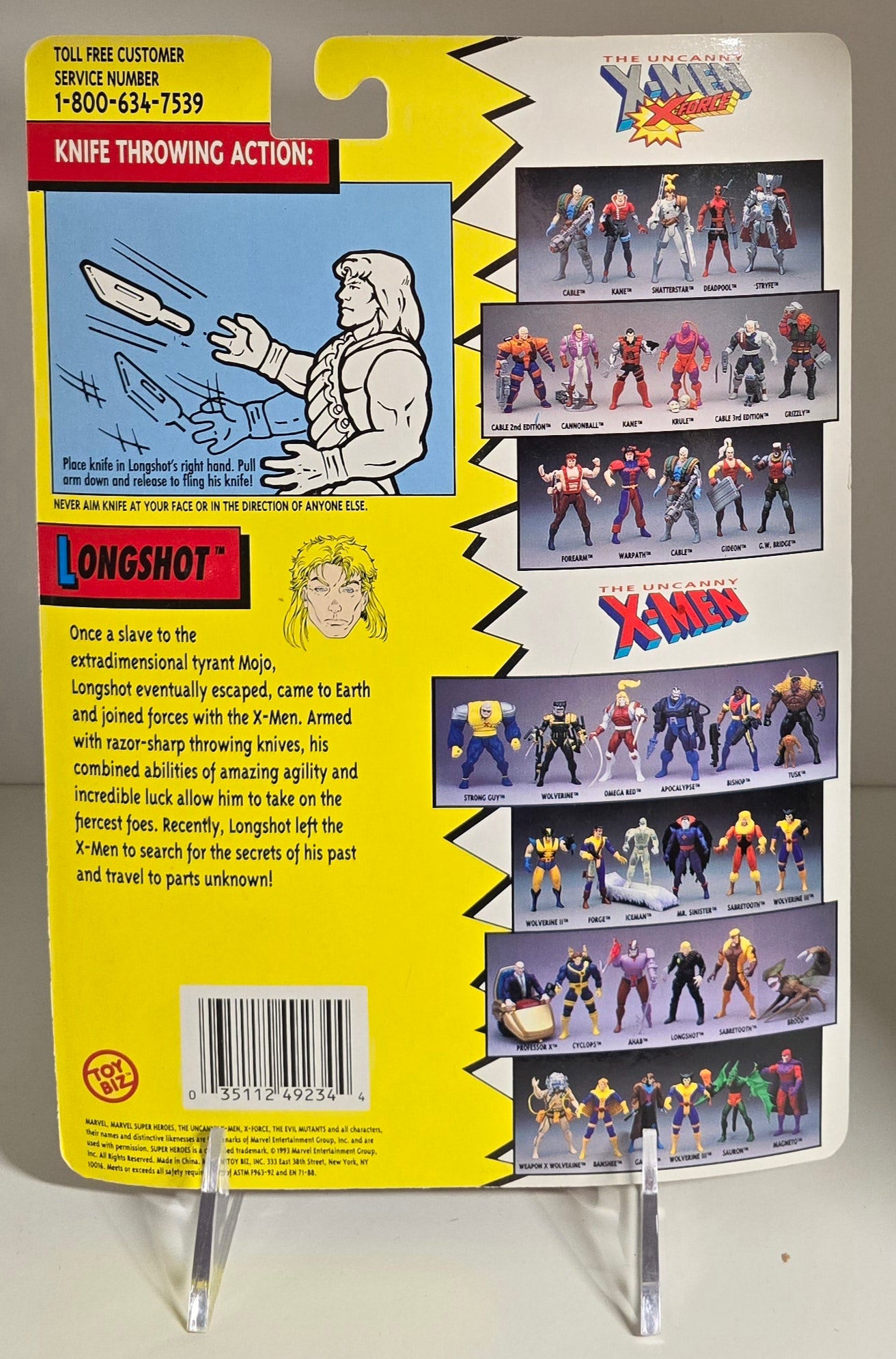 TOY BIZ UNCANNY X-MEN LONGSHOT ACTION FIGURE [PH05] X-Men Toy Biz   