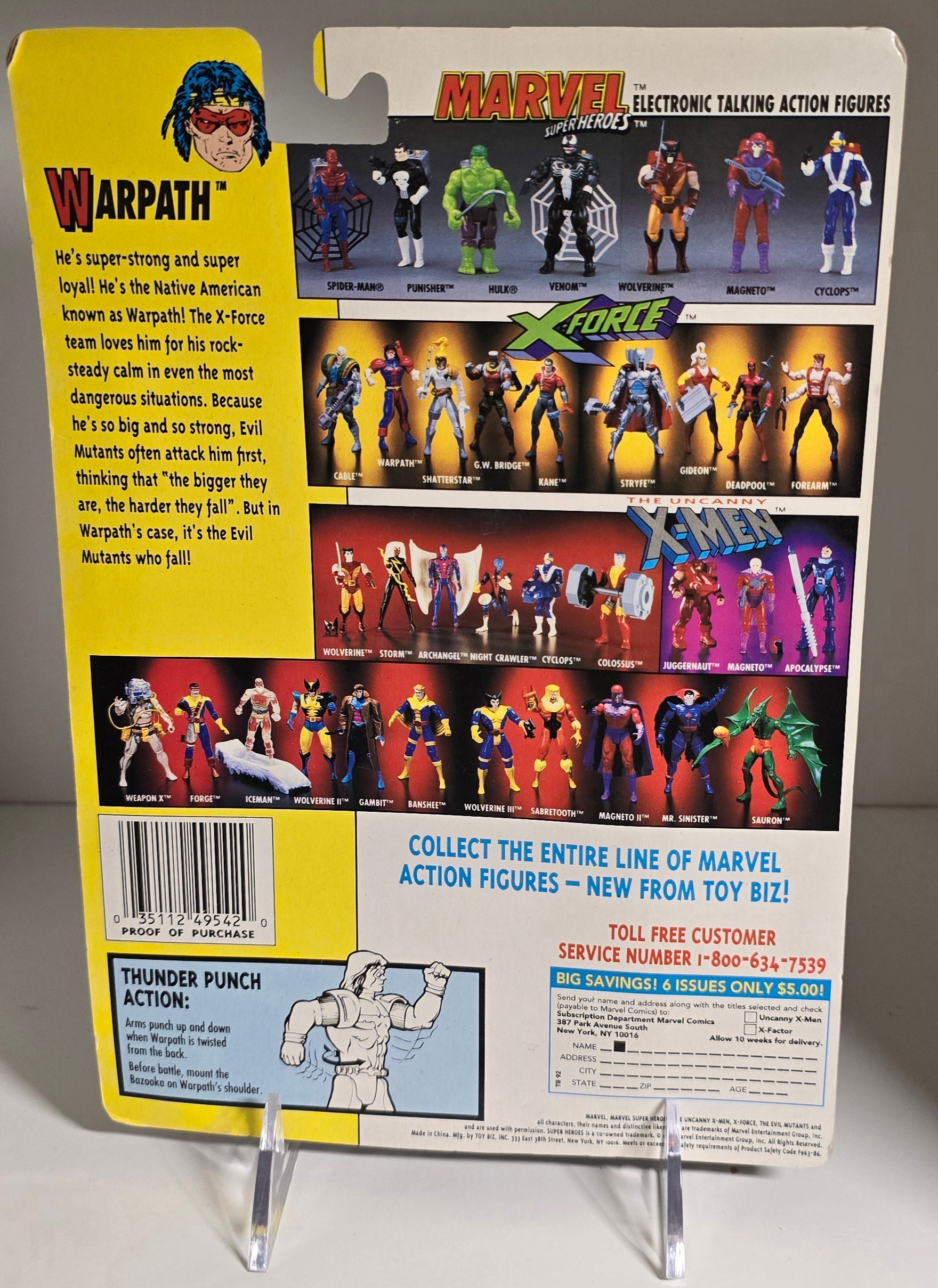 TOY BIZ X-MEN X-FORCE WARPATH ACTION FIGURE [PH01] X-Men Toy Biz   