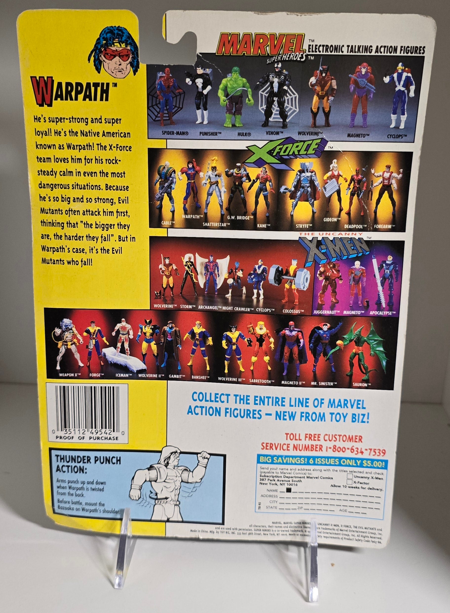 TOY BIZ X-MEN X-FORCE WARPATH ACTION FIGURE [PH02] X-Men Toy Biz   