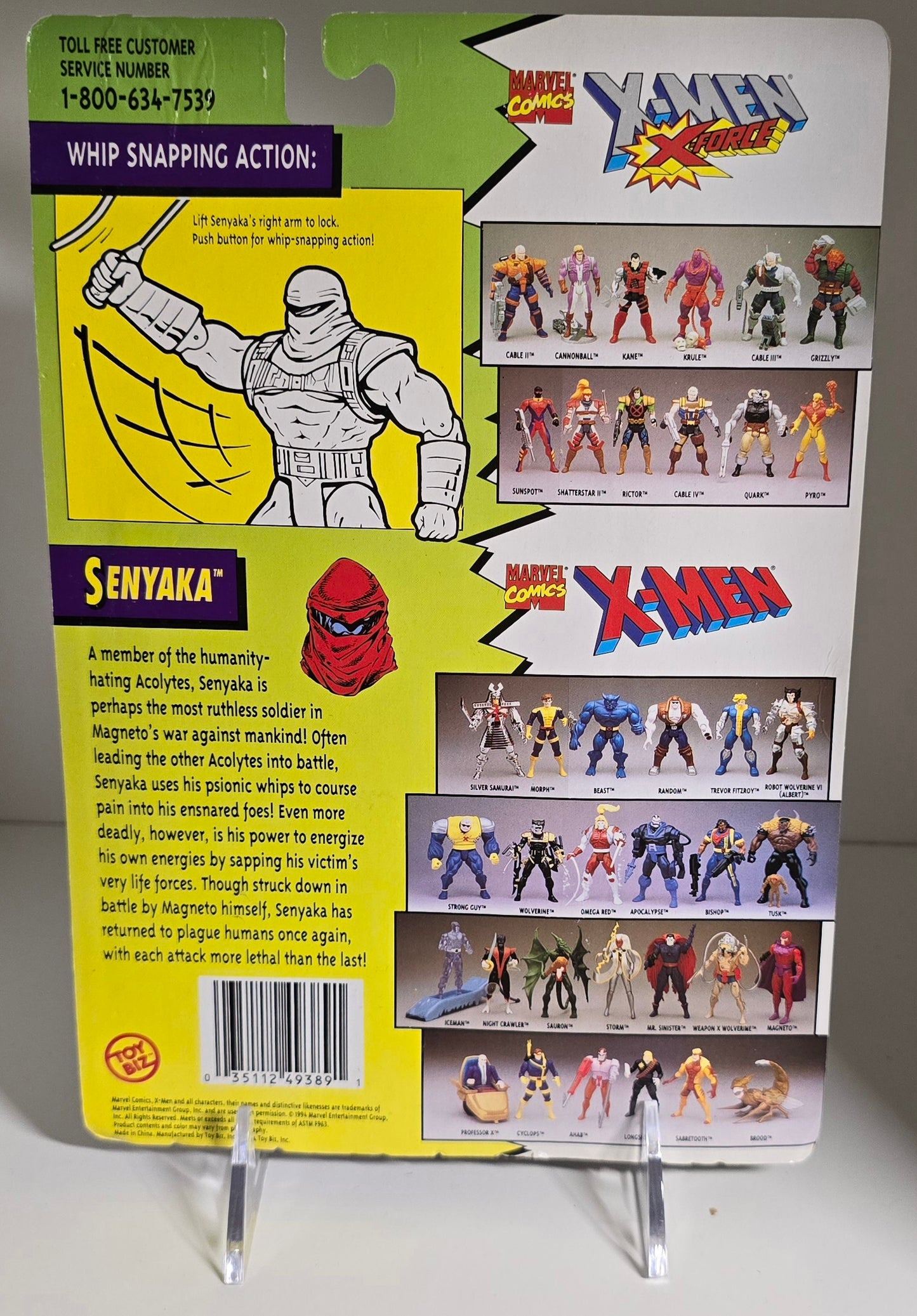 TOY BIZ X-MEN SENYAKA ACTION FIGURE [PH01] X-Men Toy Biz   
