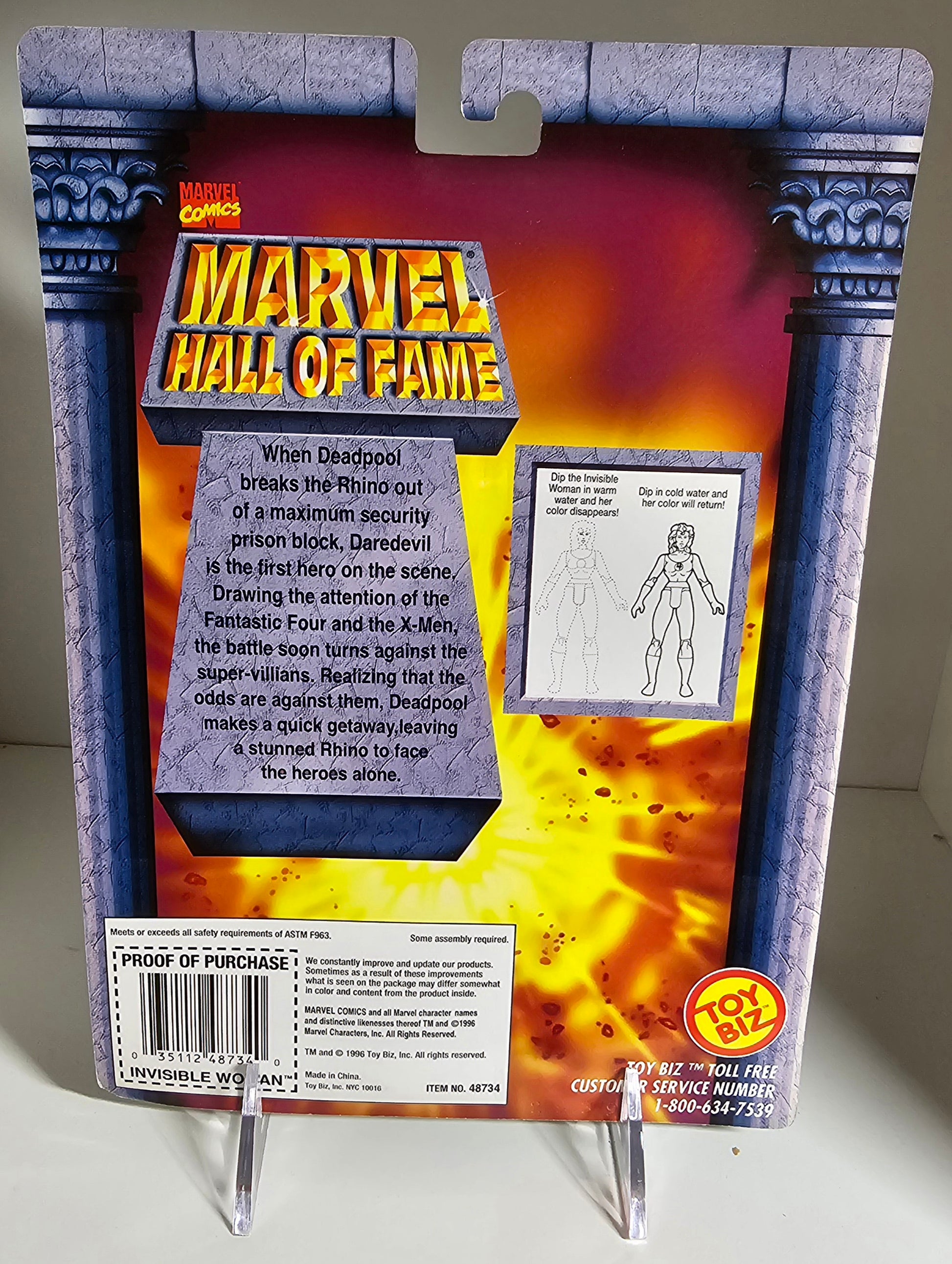 TOY BIZ MARVEL HALL OF FAME INVISIBLE WOMAN ACTION FIGURE [PH04] X-Men Toy Biz   