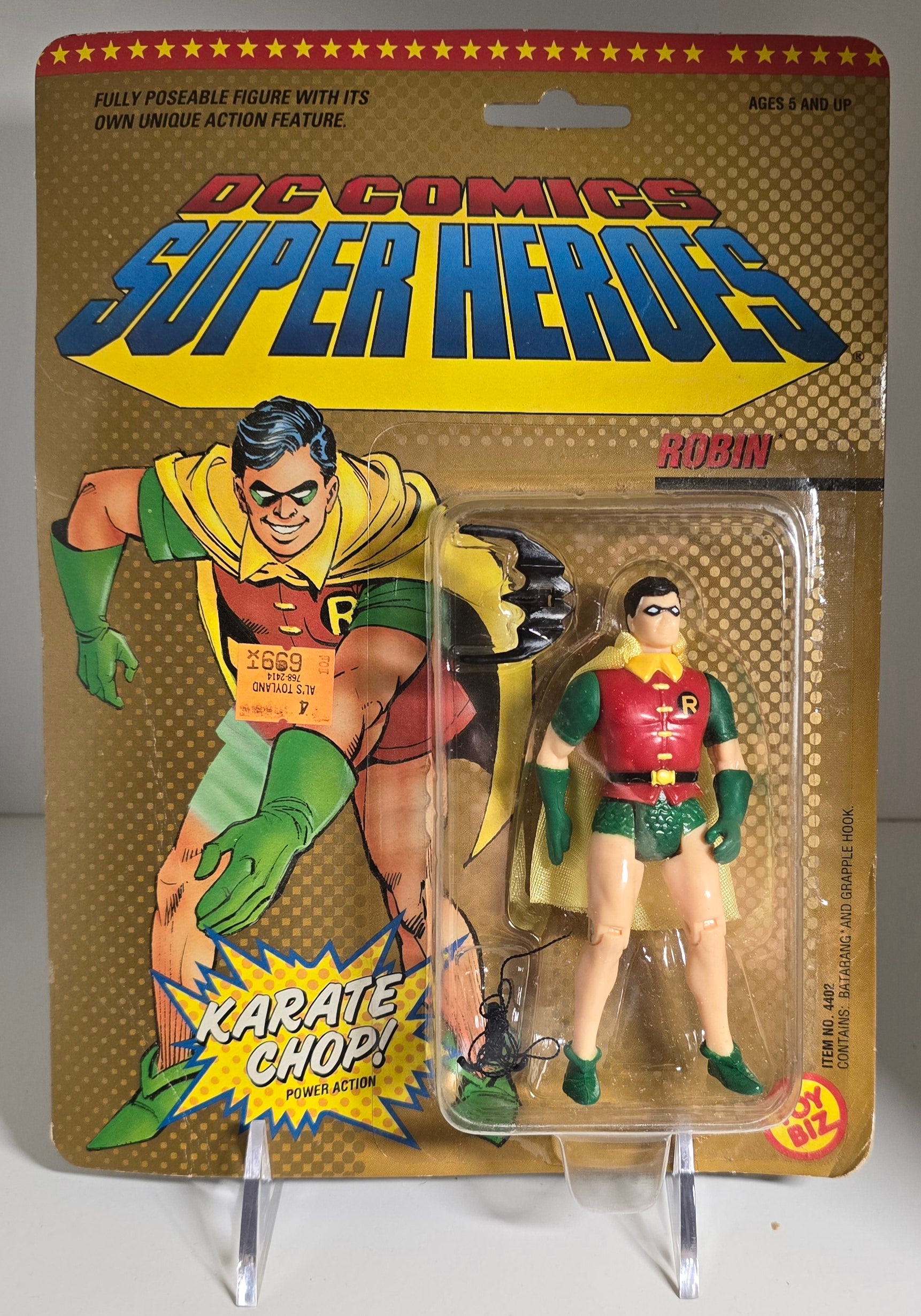 TOY BIZ DC COMICS SUPER HEROES ROBIN KARATE CHOP [PH03] Batman Toy Biz   