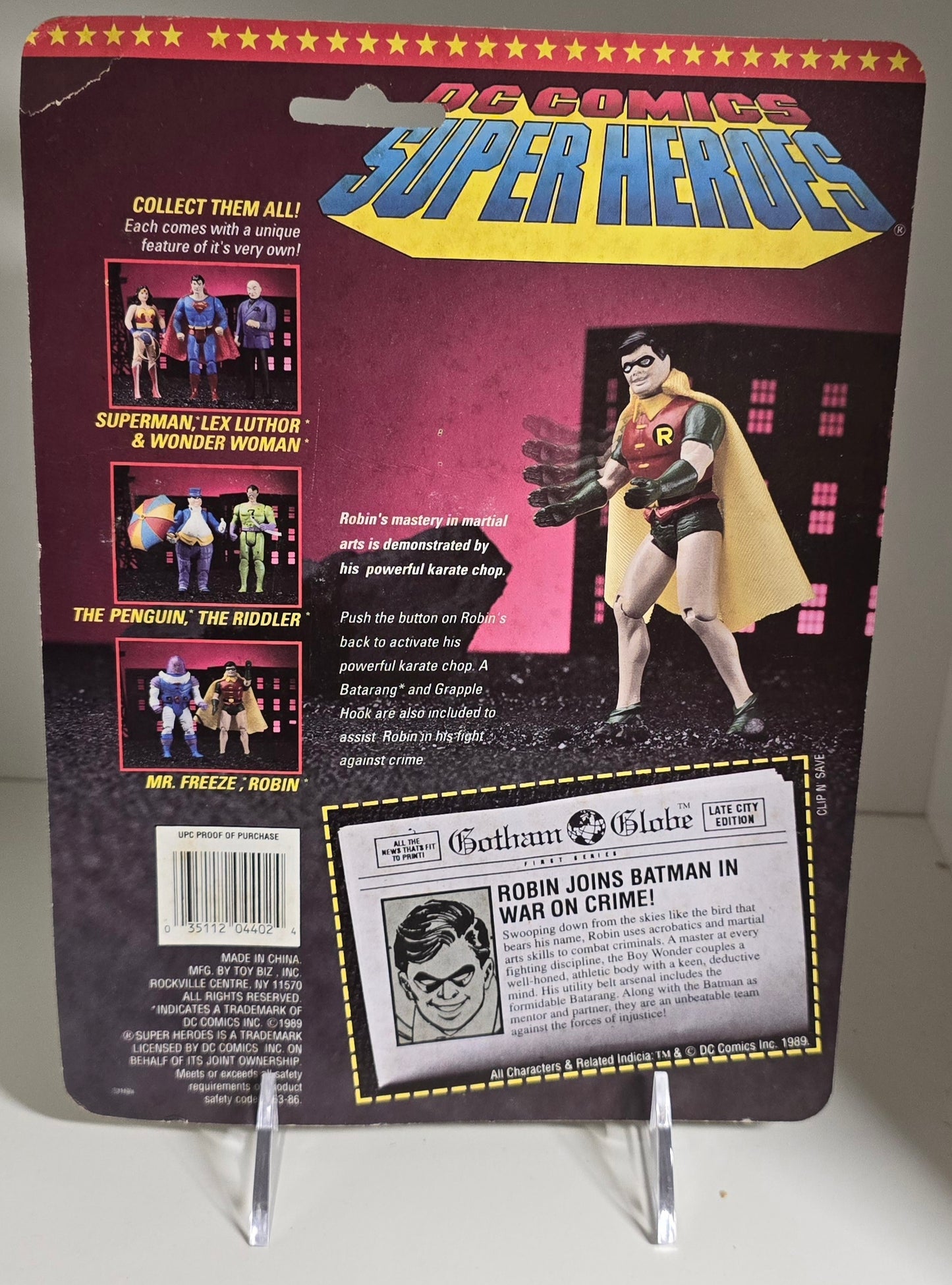 TOY BIZ DC COMICS SUPER HEROES ROBIN KARATE CHOP [PH04] Batman Toy Biz   