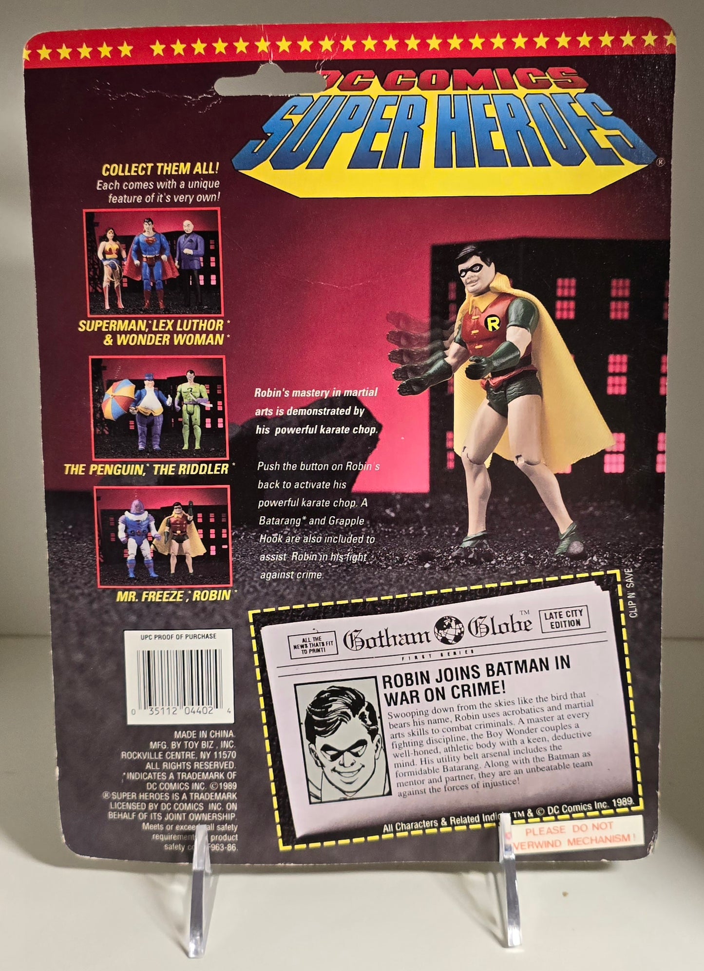 TOY BIZ DC COMICS SUPER HEROES ROBIN KARATE CHOP [PH05] Batman Toy Biz   