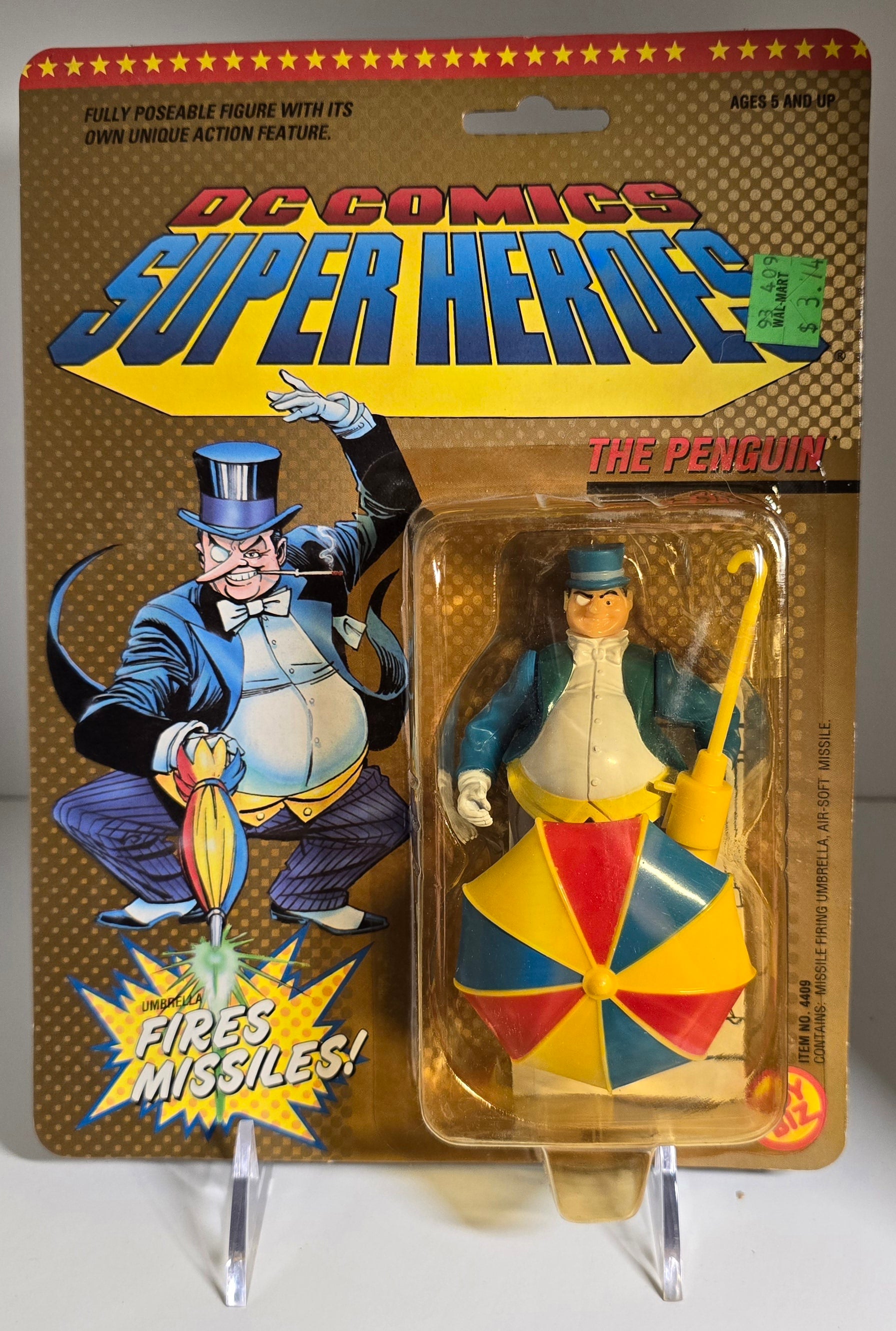 TOY BIZ DC COMICS SUPER HEROES PENGUIN FIRES MISSILES [PH01] Batman Toy Biz   