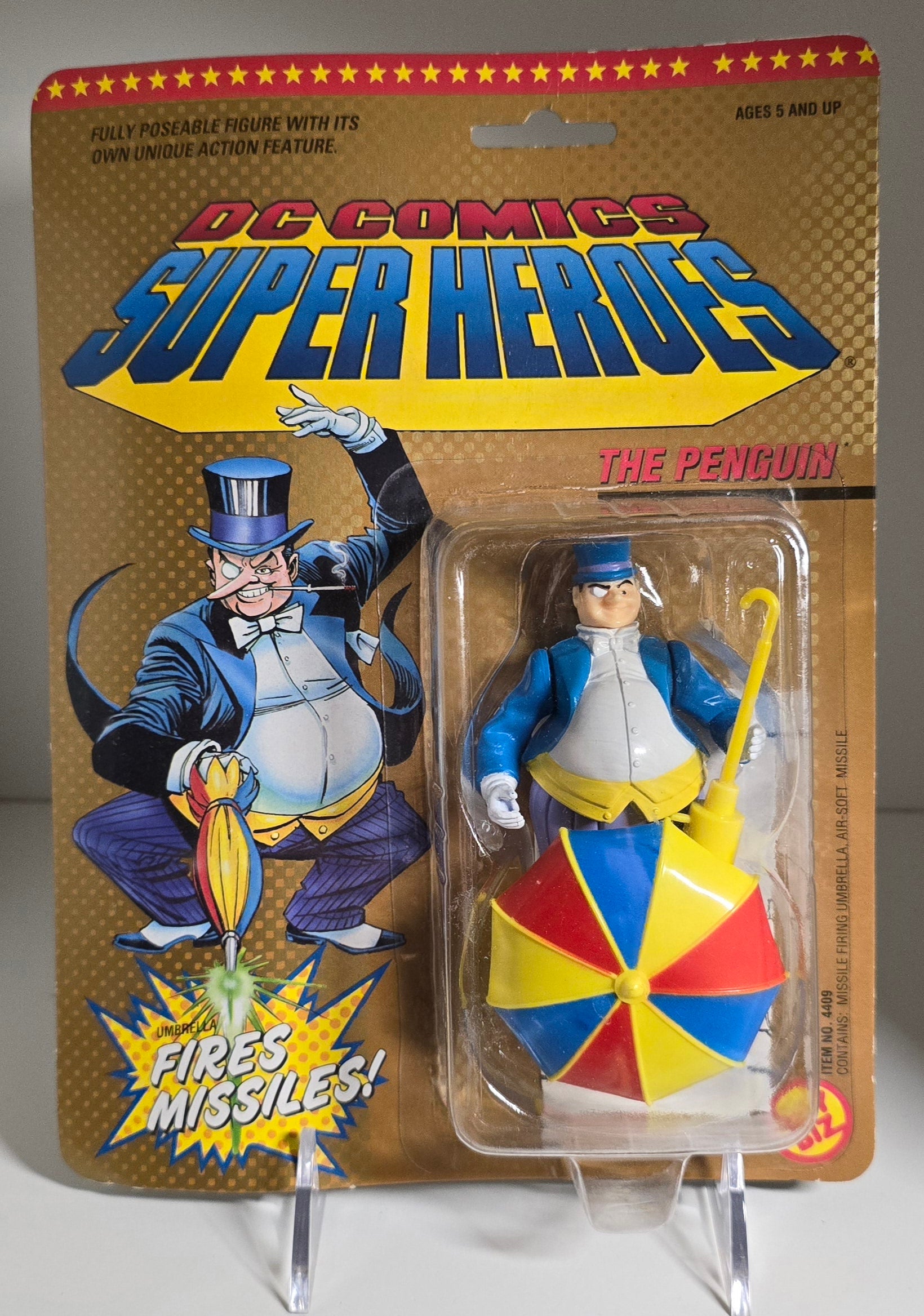 TOY BIZ DC COMICS SUPER HEROES PENGUIN FIRES MISSILES [PH04] Batman Toy Biz   