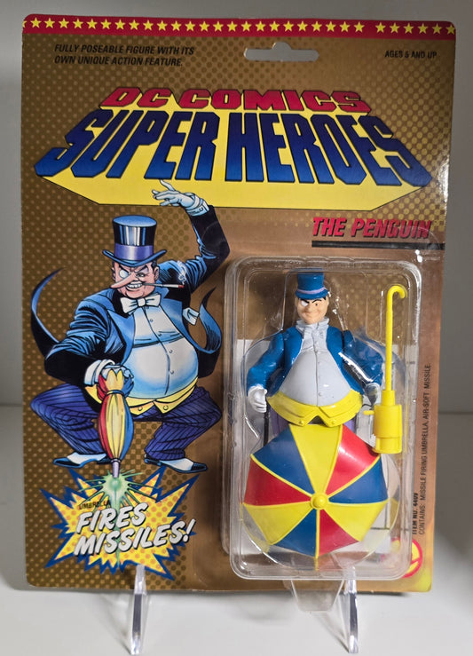 TOY BIZ DC COMICS SUPER HEROES PENGUIN FIRES MISSILES WITH TAILS [T01] Batman Toy Biz   