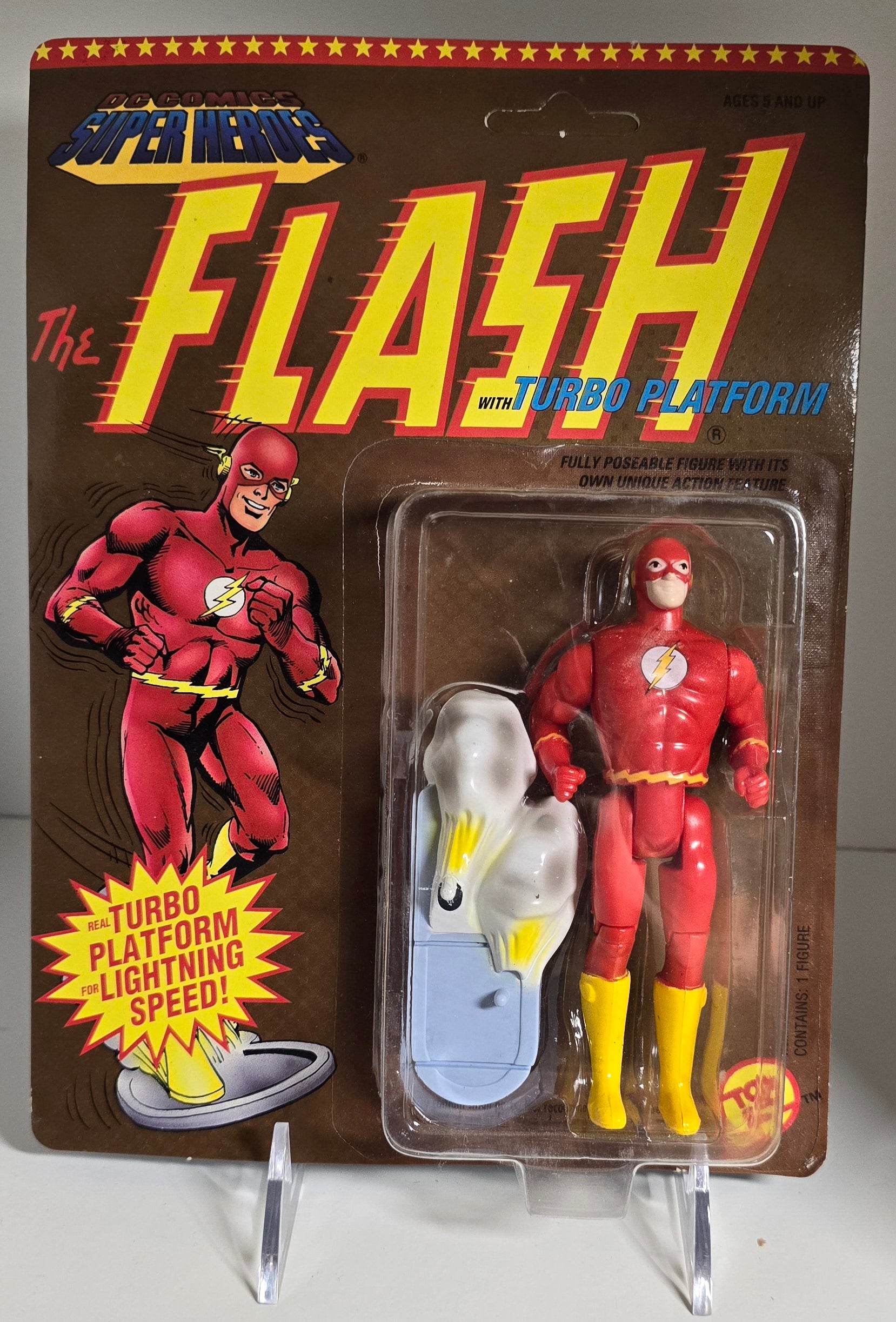TOY BIZ DC COMICS SUPER HEROES FLASH TURBO PLATFORM UNPUNCHED [PH06] Batman Toy Biz   