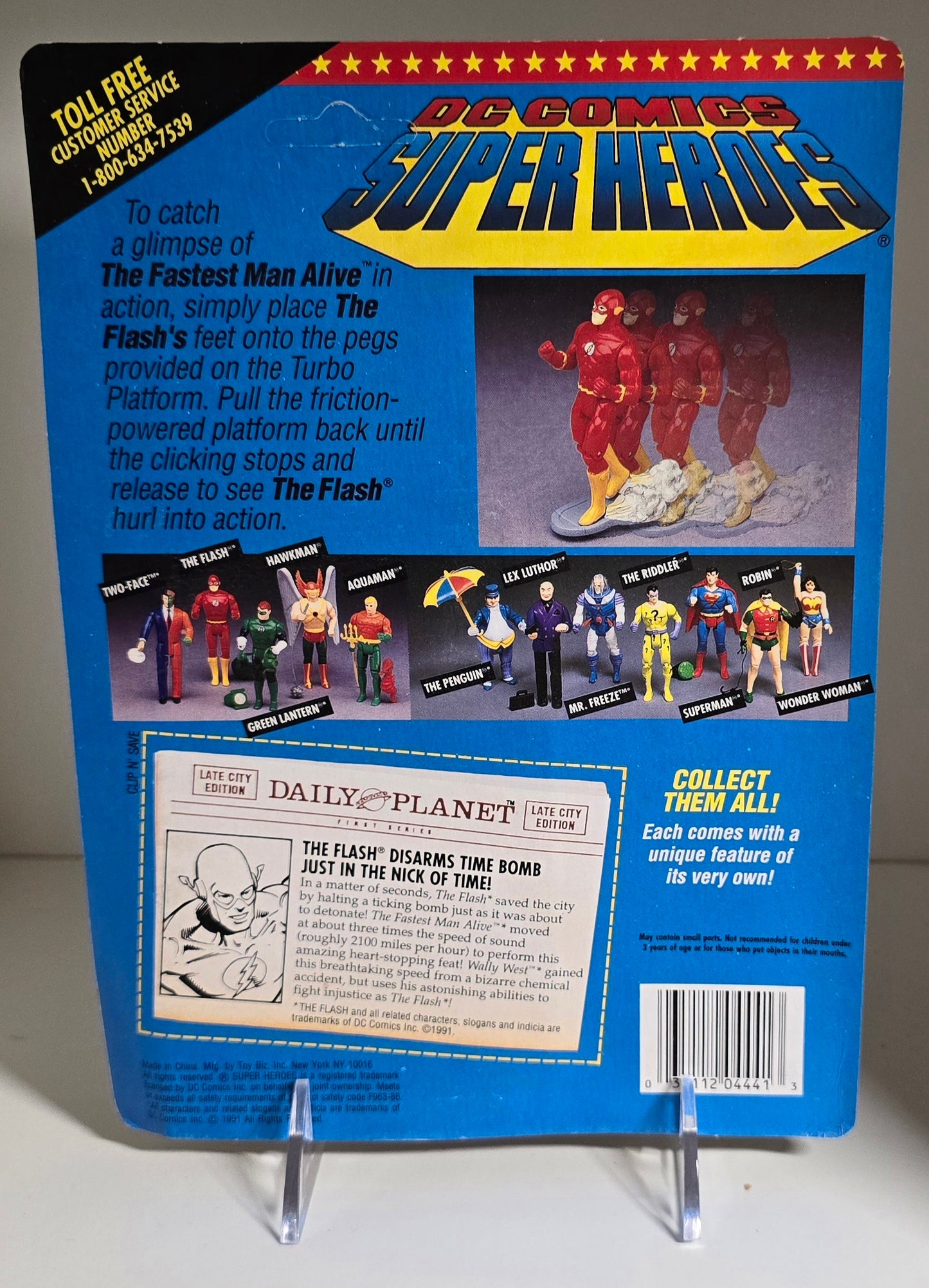 TOY BIZ DC COMICS SUPER HEROES FLASH TURBO PLATFORM UNPUNCHED [PH07] Batman Toy Biz   