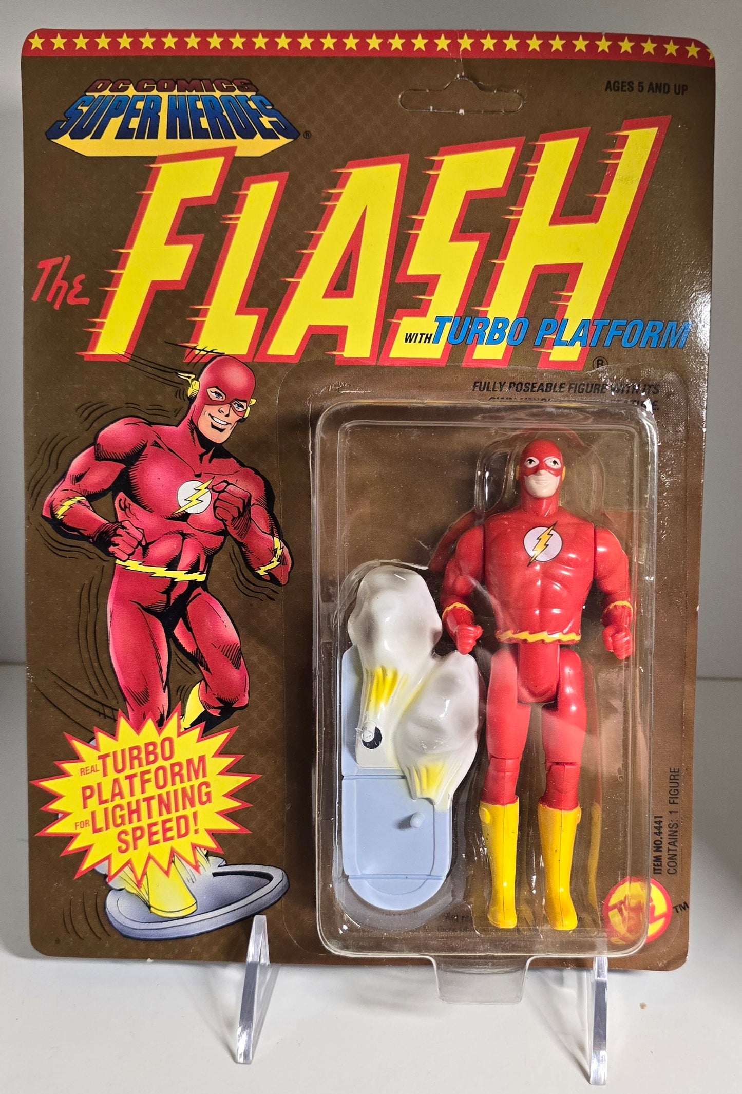 TOY BIZ DC COMICS SUPER HEROES FLASH TURBO PLATFORM UNPUNCHED [PH08] Batman Toy Biz   