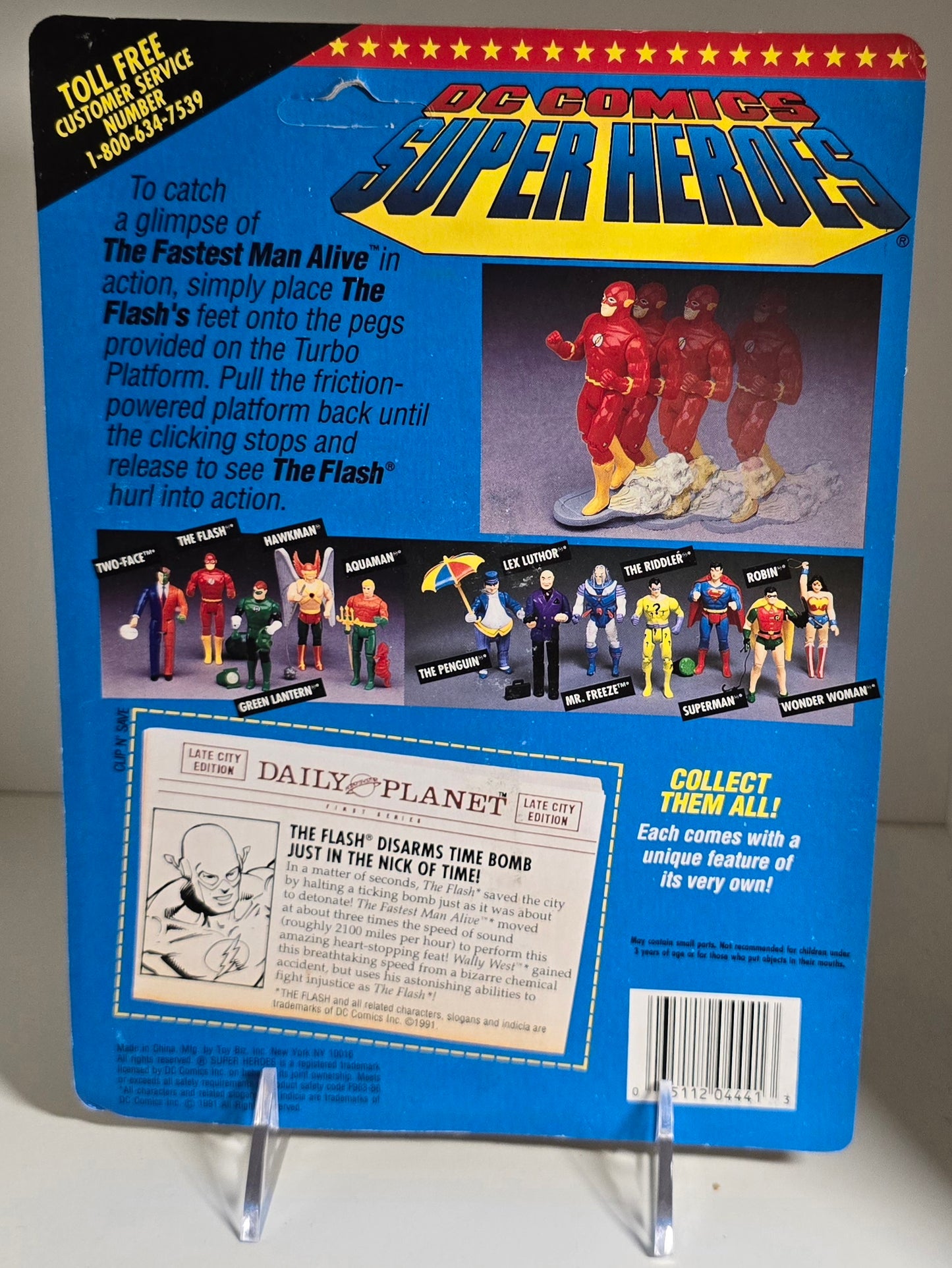 TOY BIZ DC COMICS SUPER HEROES FLASH TURBO PLATFORM UNPUNCHED [PH08] Batman Toy Biz   