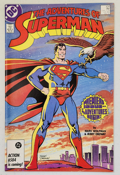 ADVENTURES OF SUPERMAN #424 (1ST APP CAT GRANT) 1987 [S01] DC COMICS