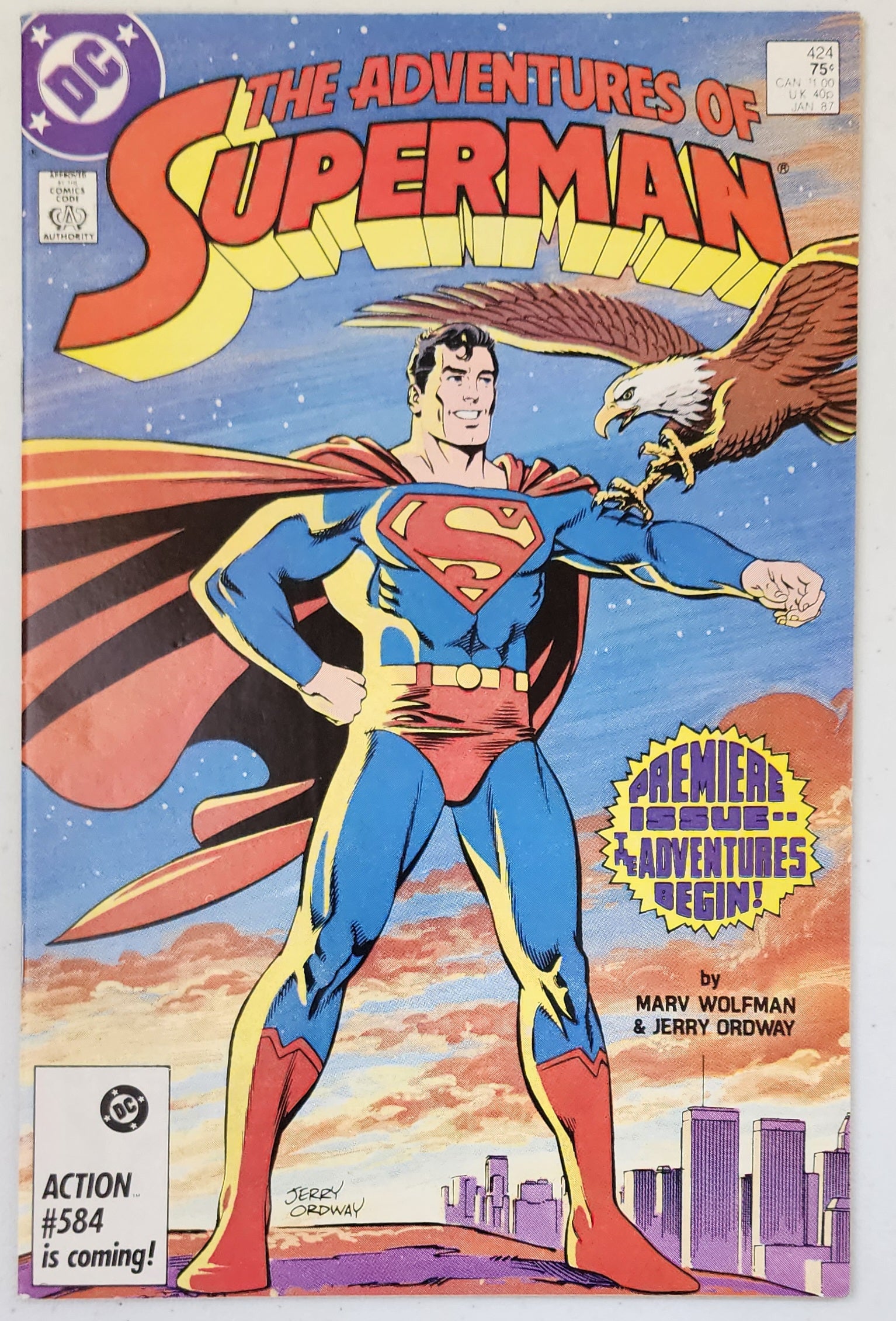 ADVENTURES OF SUPERMAN #424 (1ST APP CAT GRANT) 1987 [S02] DC COMICS