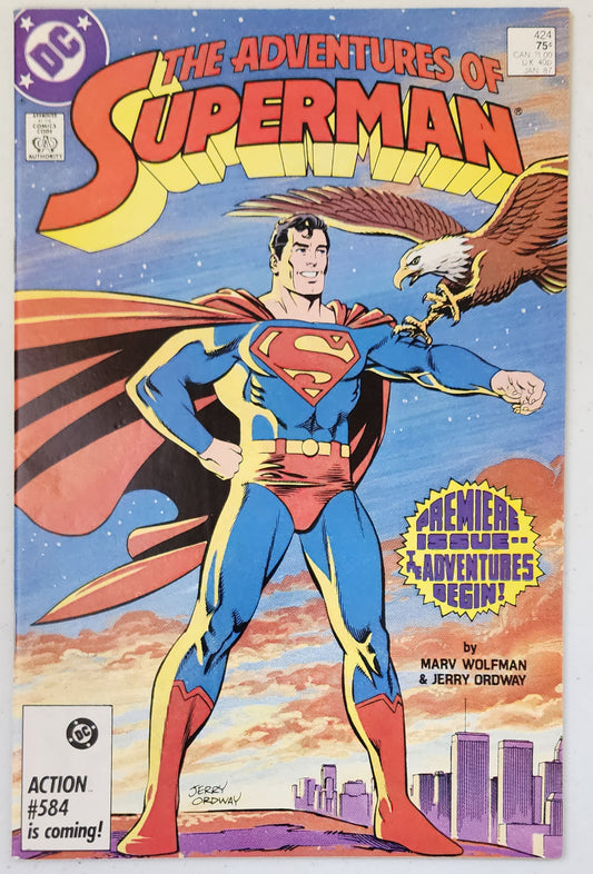 ADVENTURES OF SUPERMAN #424 (1ST APP CAT GRANT) 1987 [S02] DC COMICS